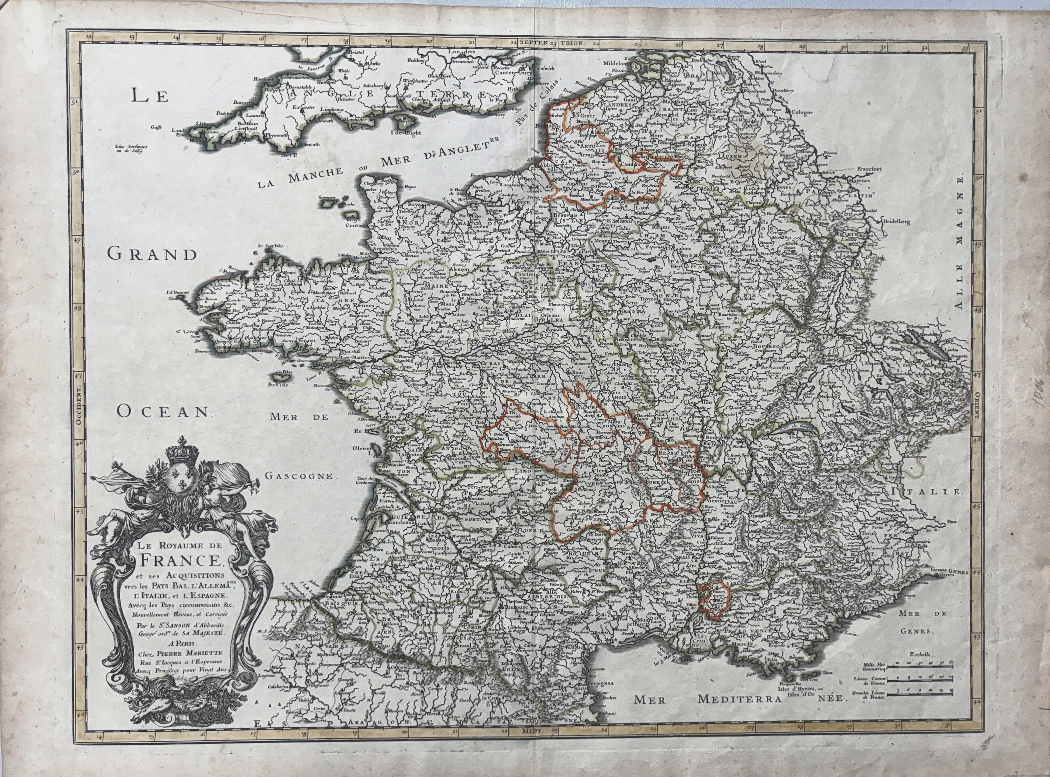 Le Royaume de France, et ses Acquisitions vers les Pays Bas, L'Allemagne, L'Italie, et L'Espagne