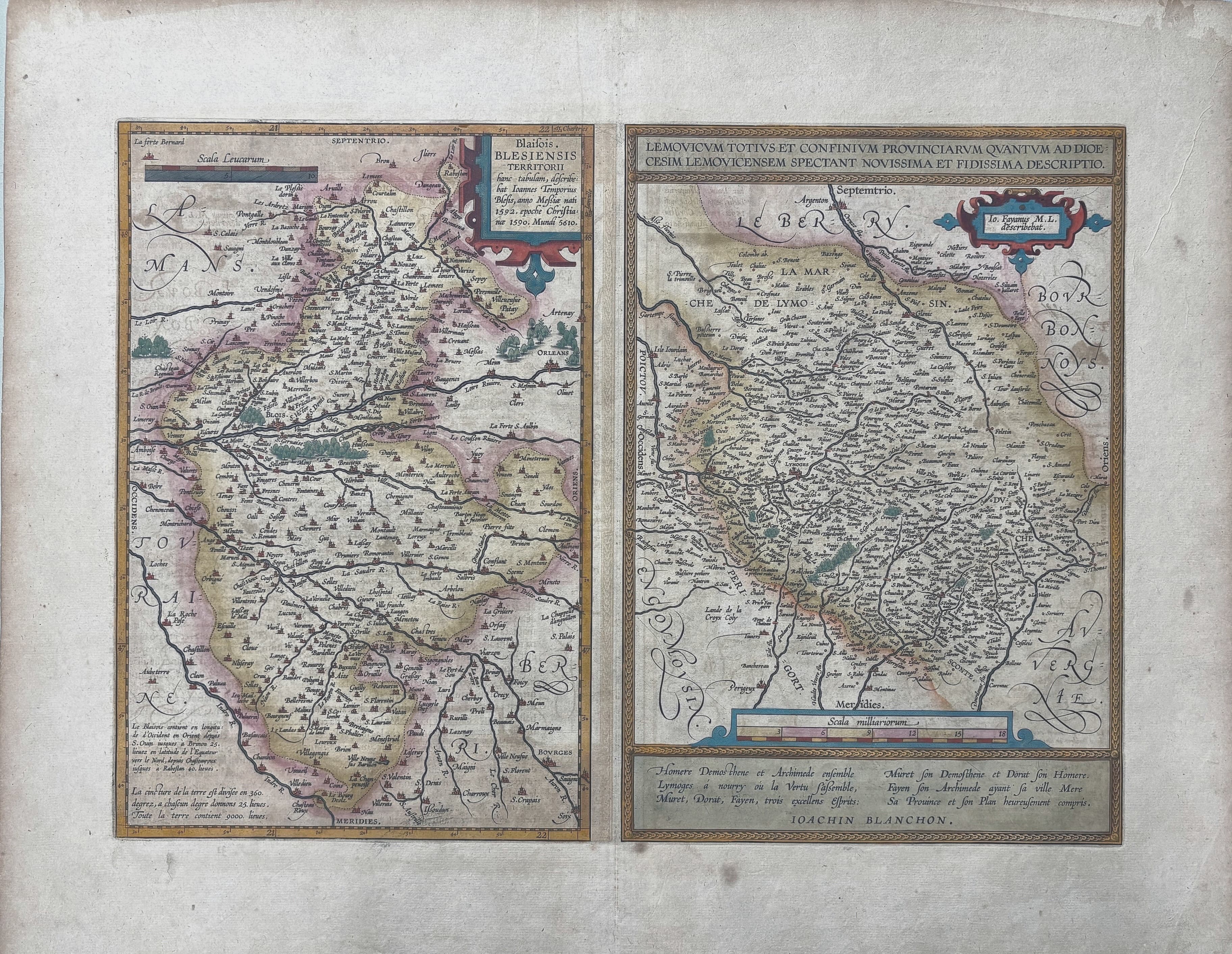 Blaifois. Blesiensis Territorii... / Lemovicvm Totivs et Confinivm Provinciarvm...