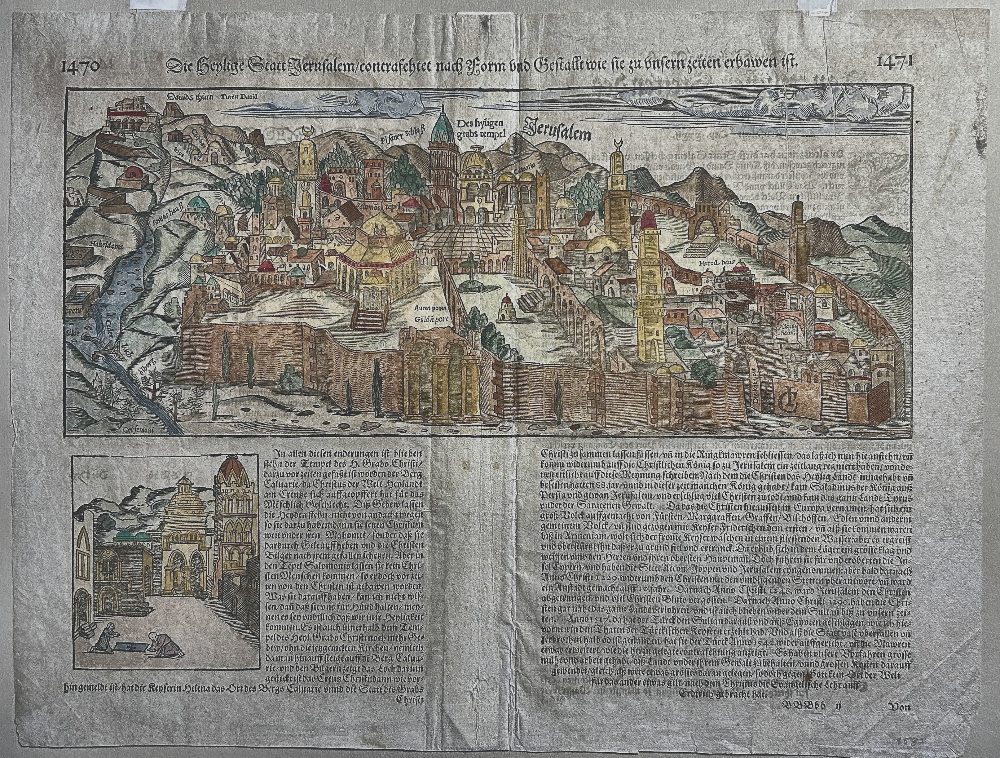 Die Heylige Statt Jerusalem/contrafehtet nach Form und Gestalt wie sie zu unsern zeiten erbawen ist