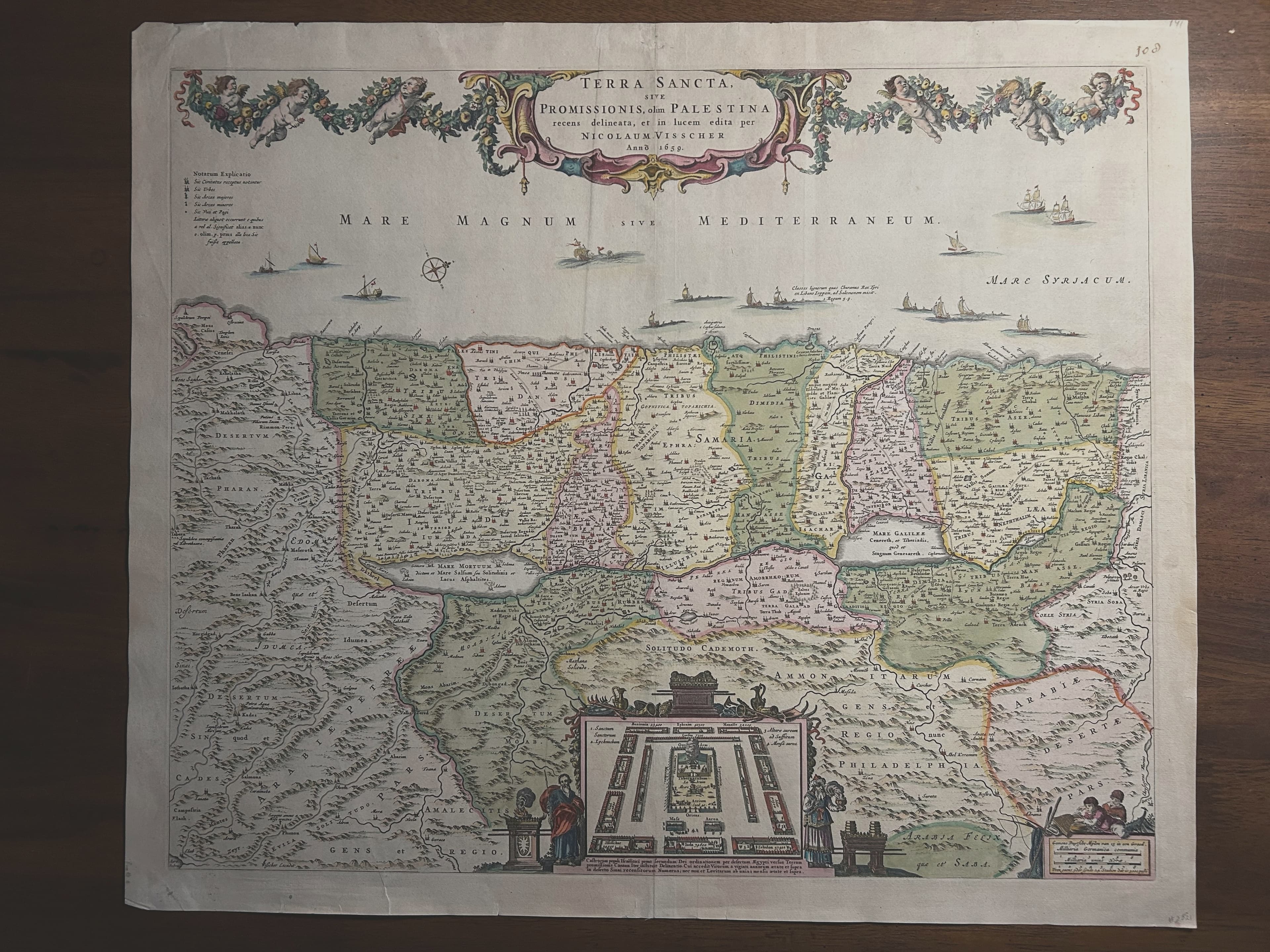 Terra Sancta, Sive Promissionis, olim Palestina recens delineata, et in lucem edita per Nicolaum Visscher Anno 1659