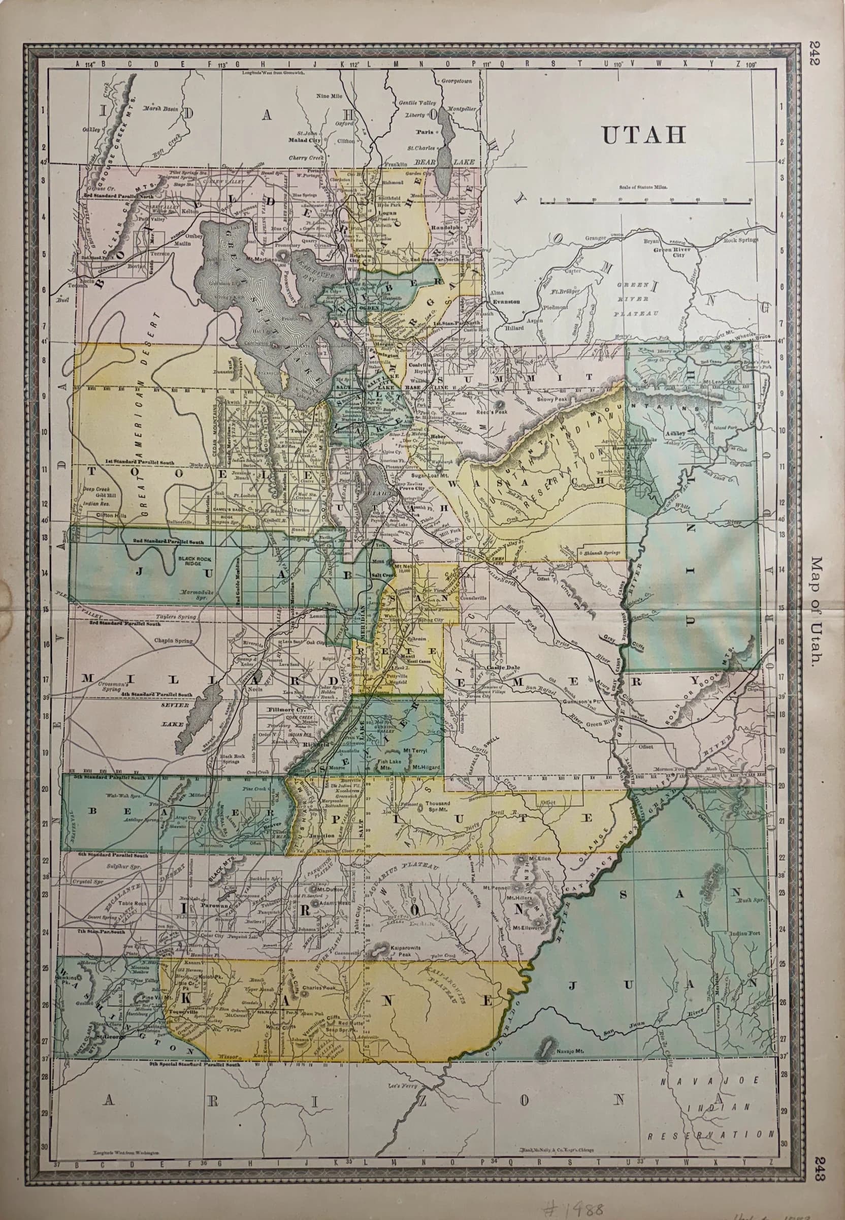 Map of Utah.
