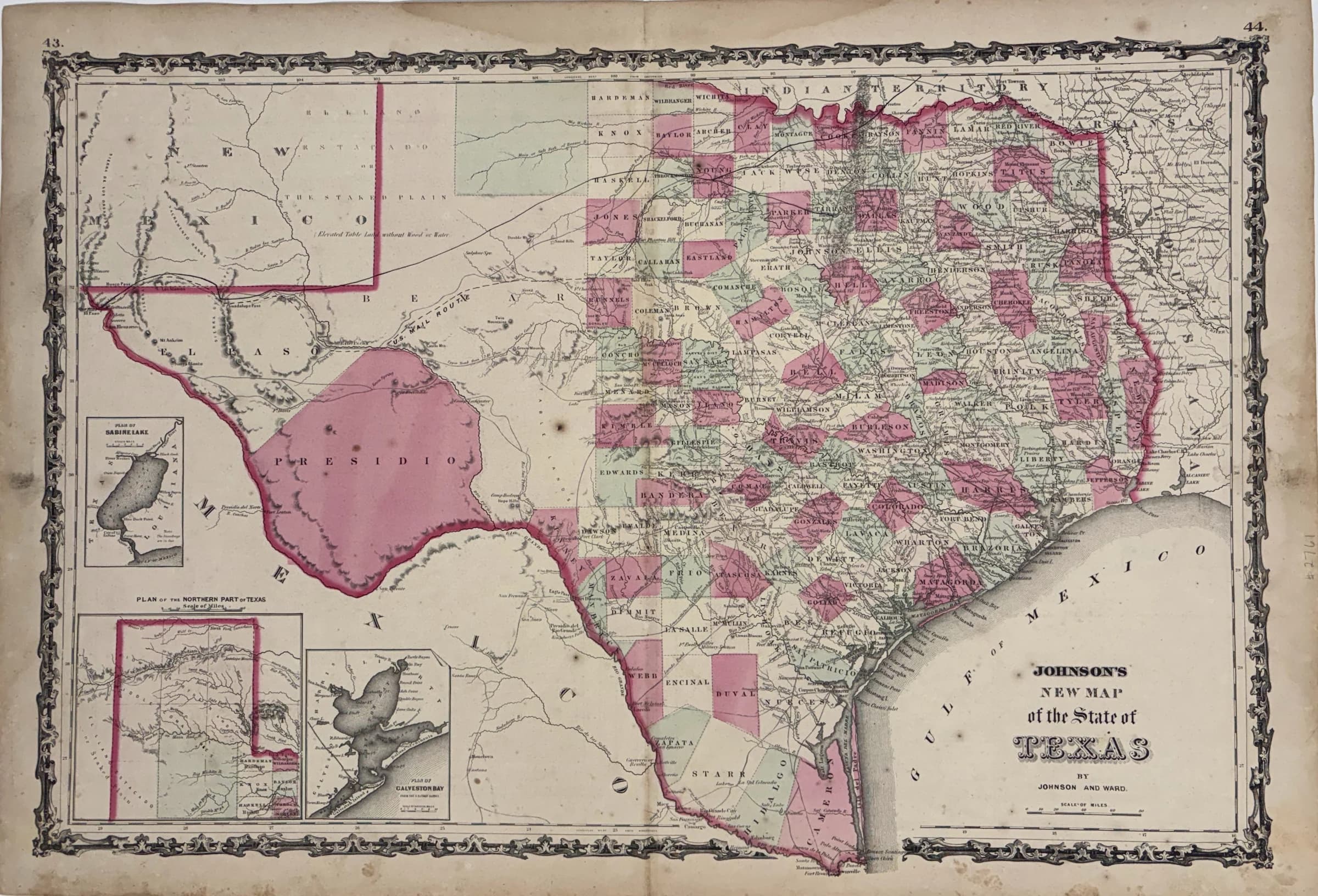 Johnson's New Map of the State of Texas