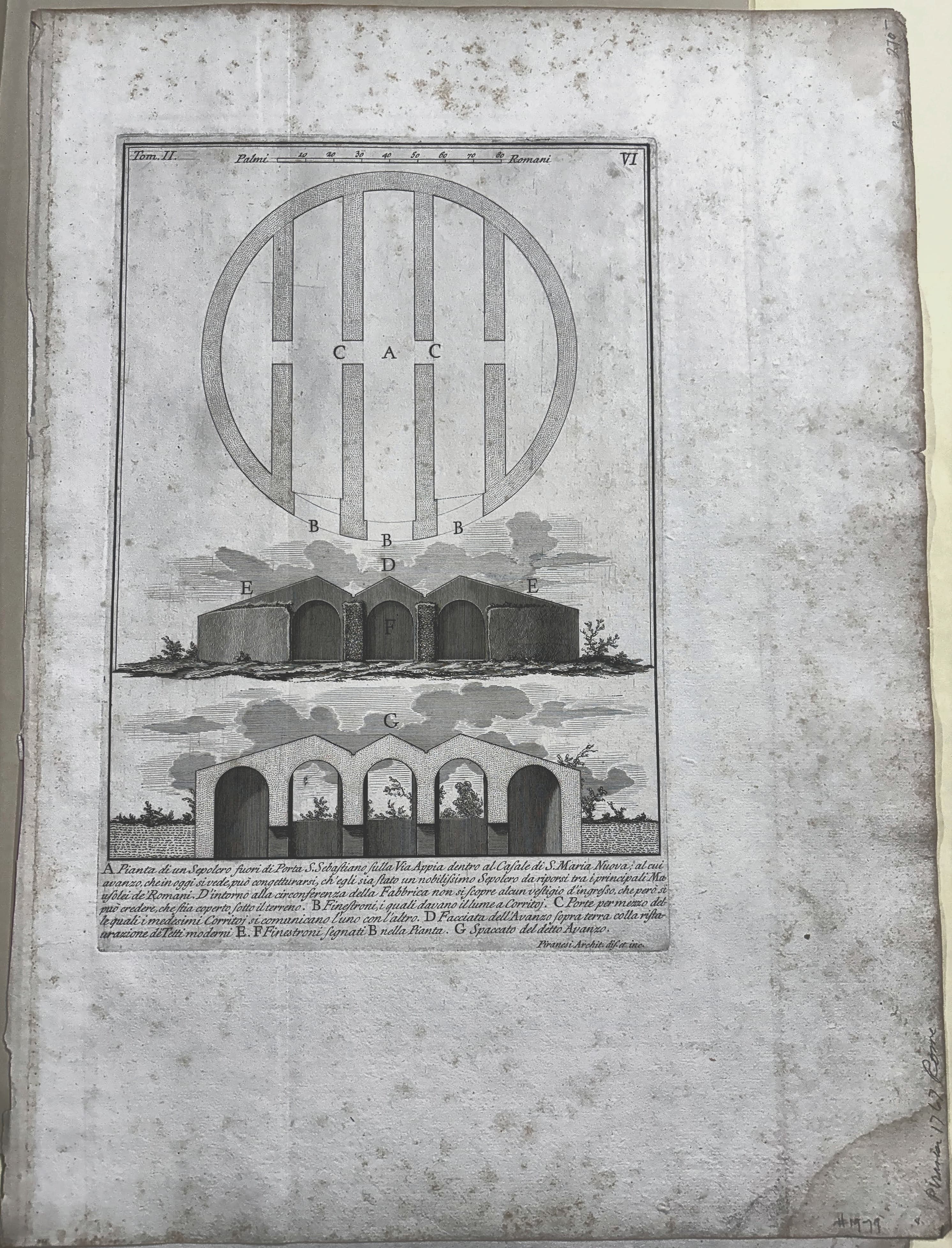 VI - Pianta di un Sepolcro fuori di Porta S.Sebastiano