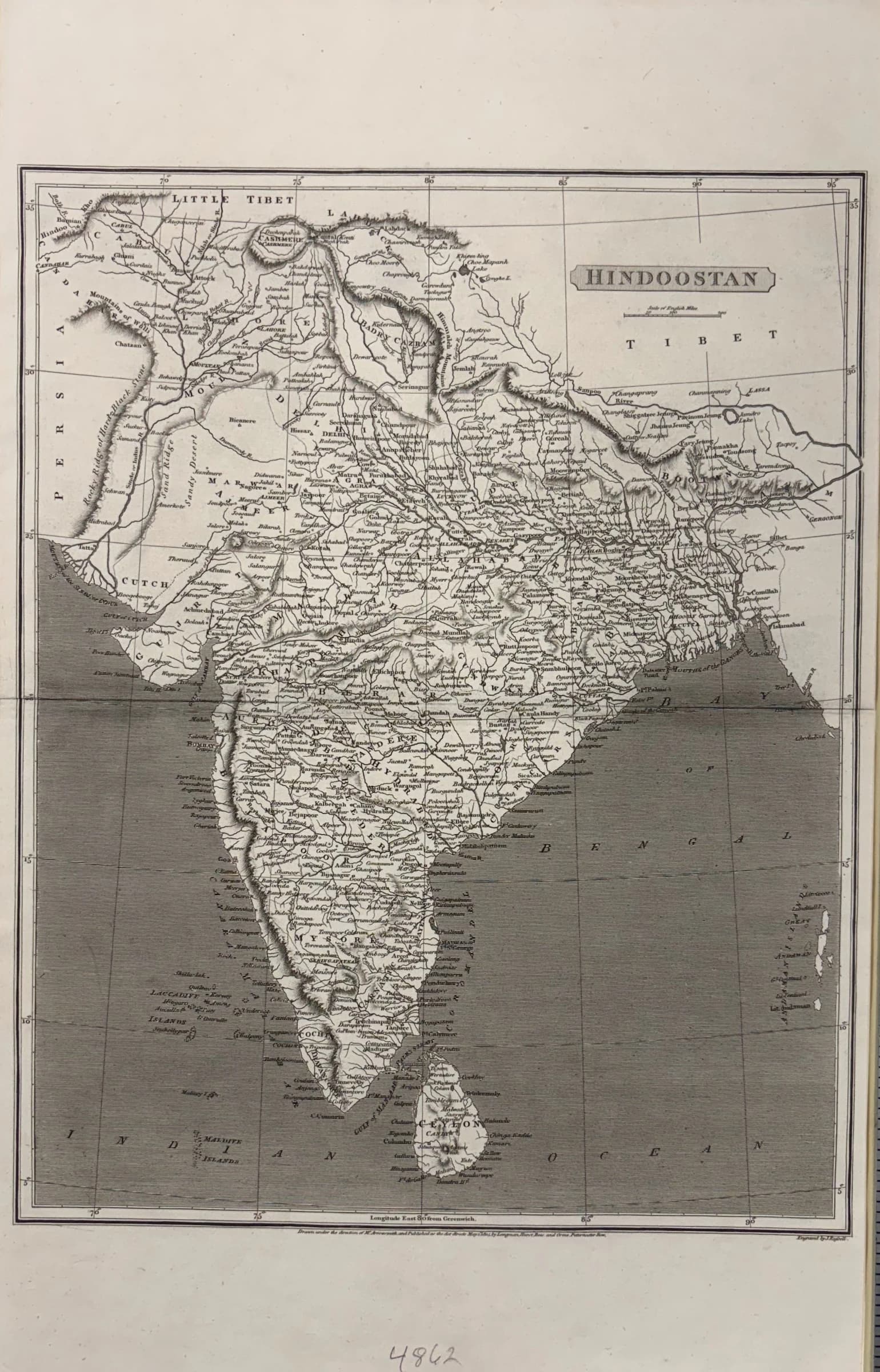 An Engraved Map of Hindoostan