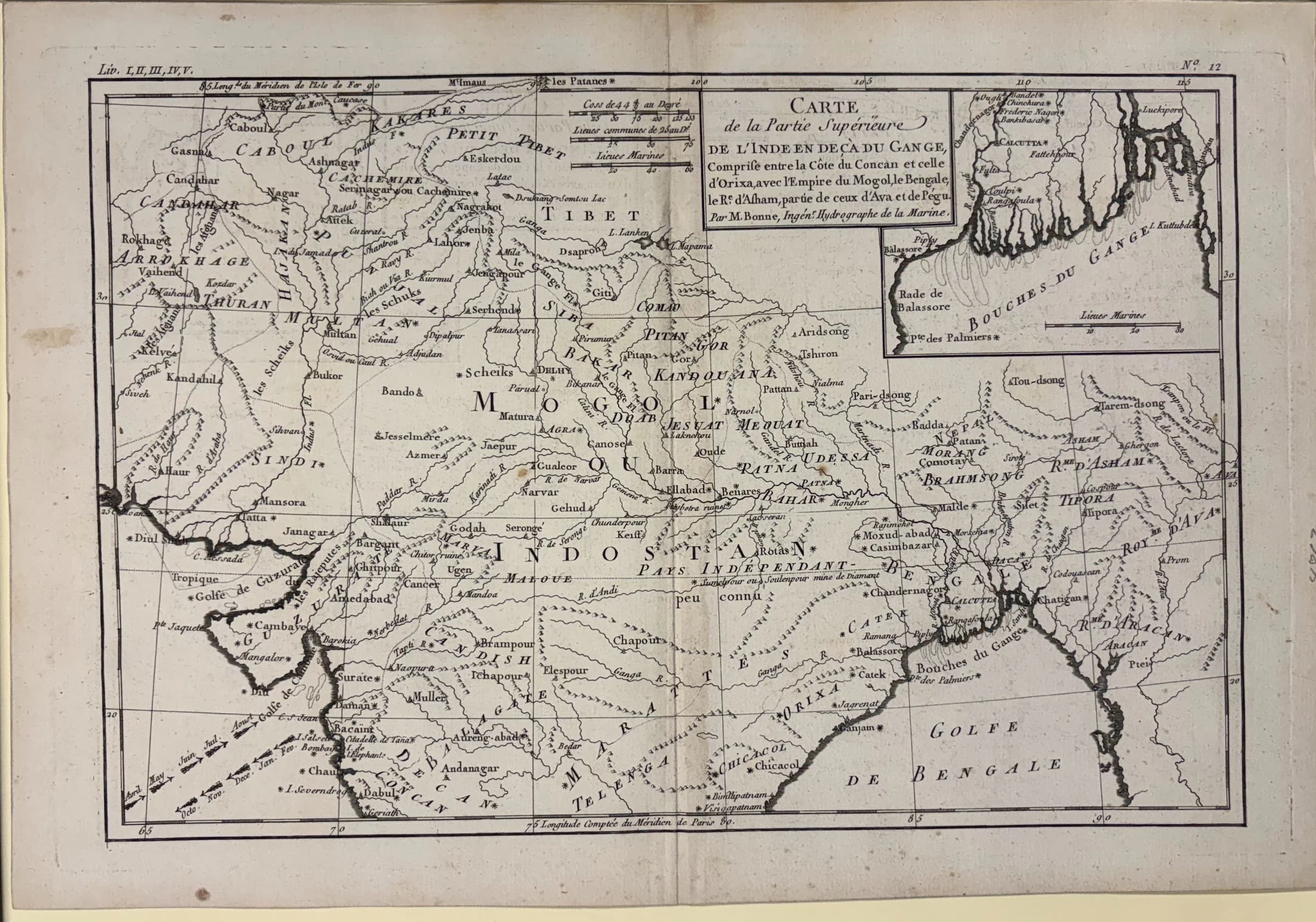 Carte de la Partie Supérieure de l'Inde en Deçà du Gange
