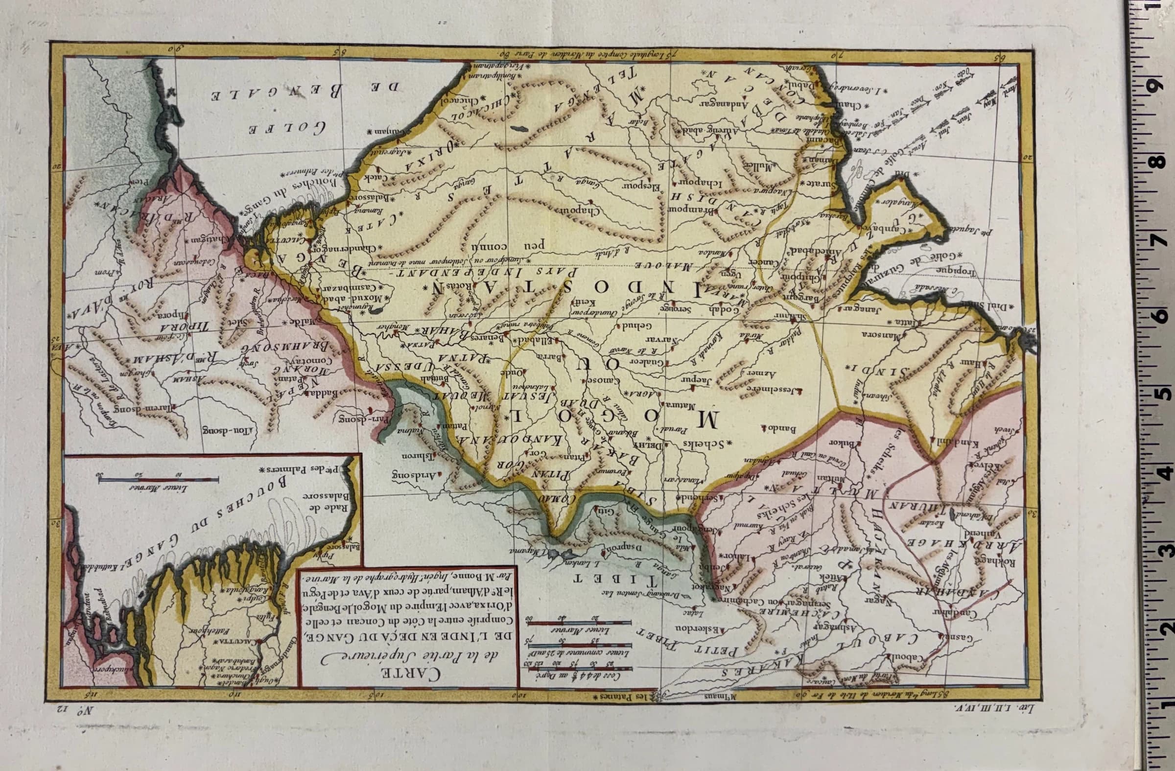 Carte de la Partie Supérieure de l'Inde en deçà du Gange