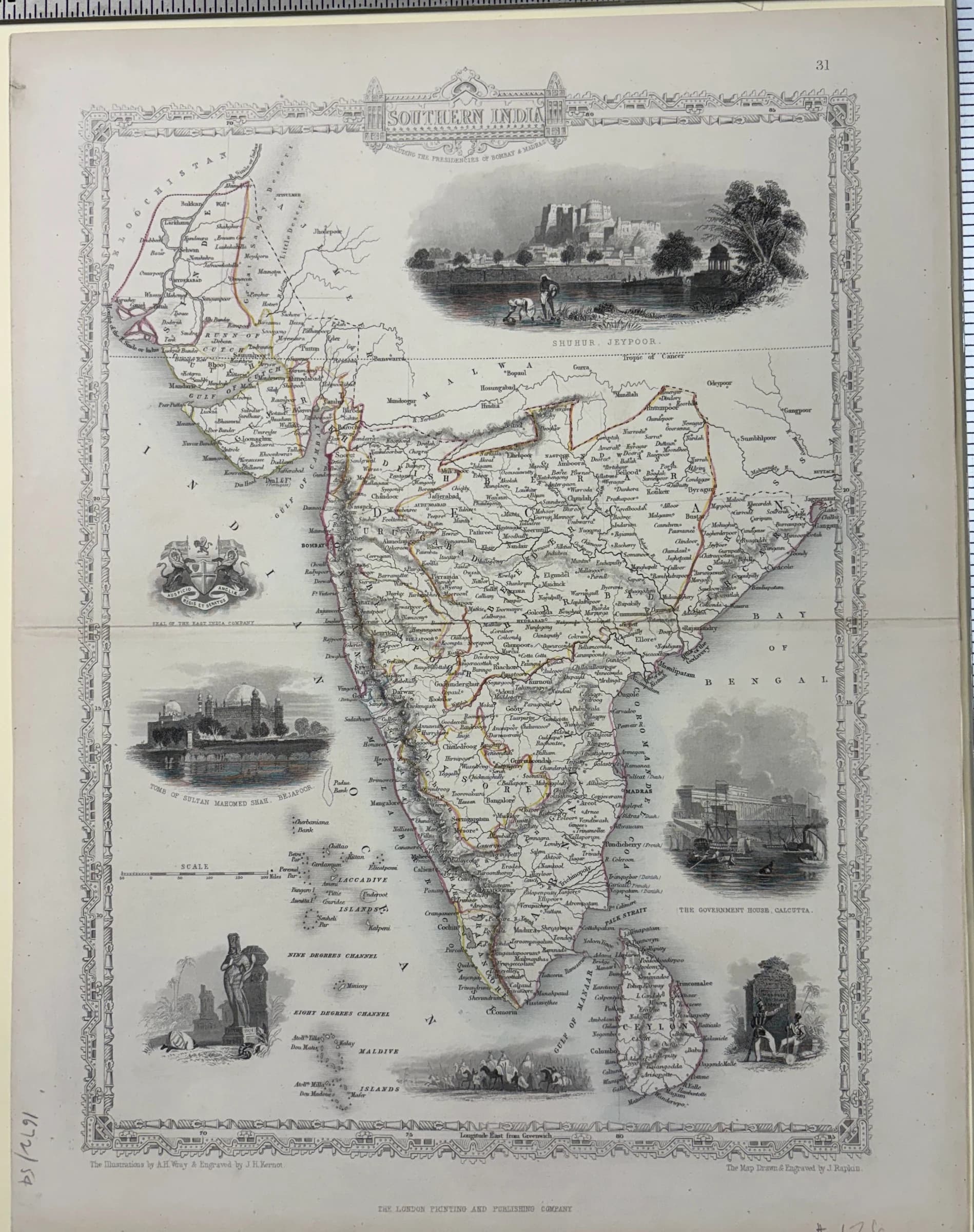 Southern India Including the Presidencies of Bombay & Madras