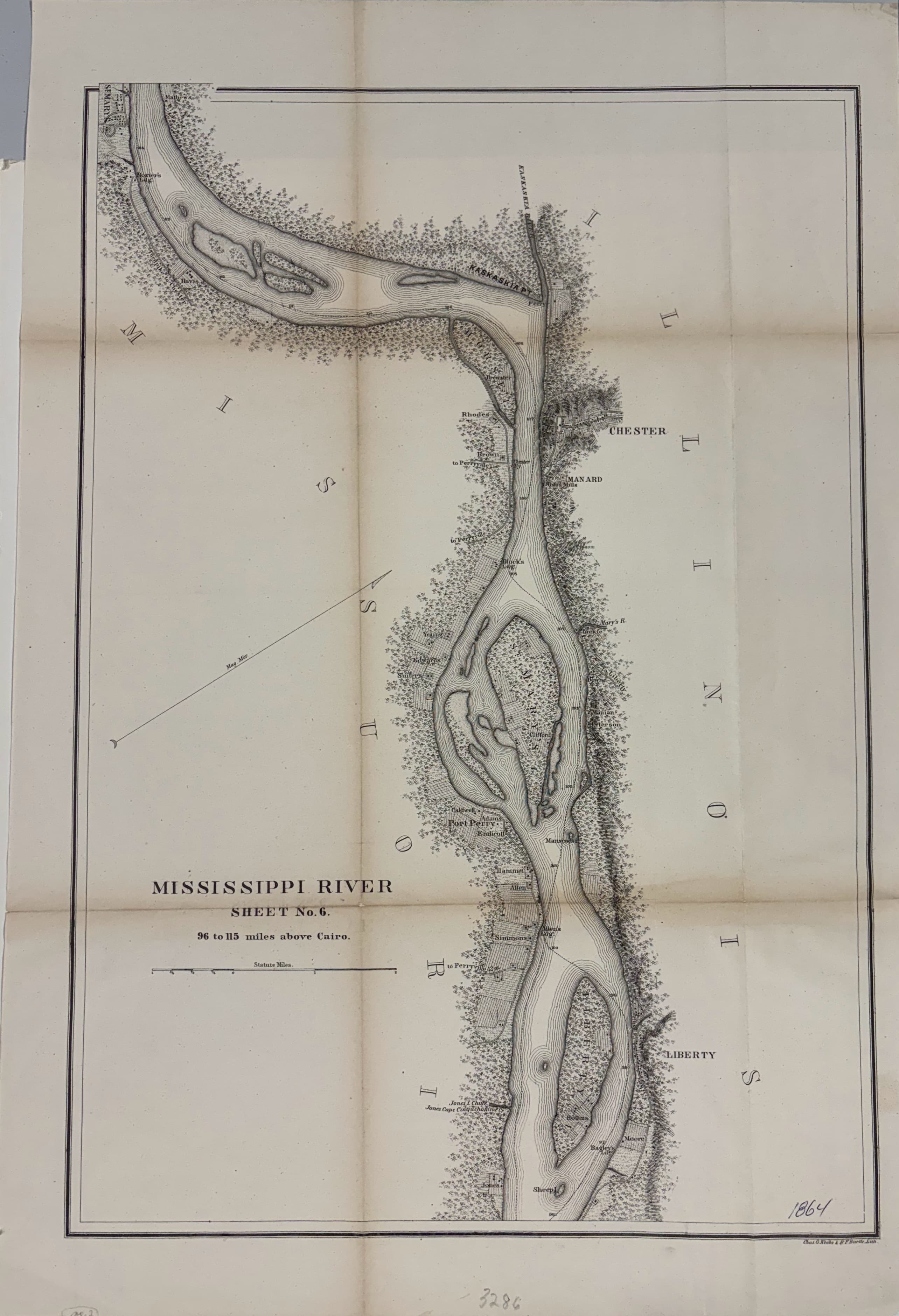 Mississippi River From Cairo Ill. to St. Marys Mo. in VI. Sheets. - Sheet No. 1