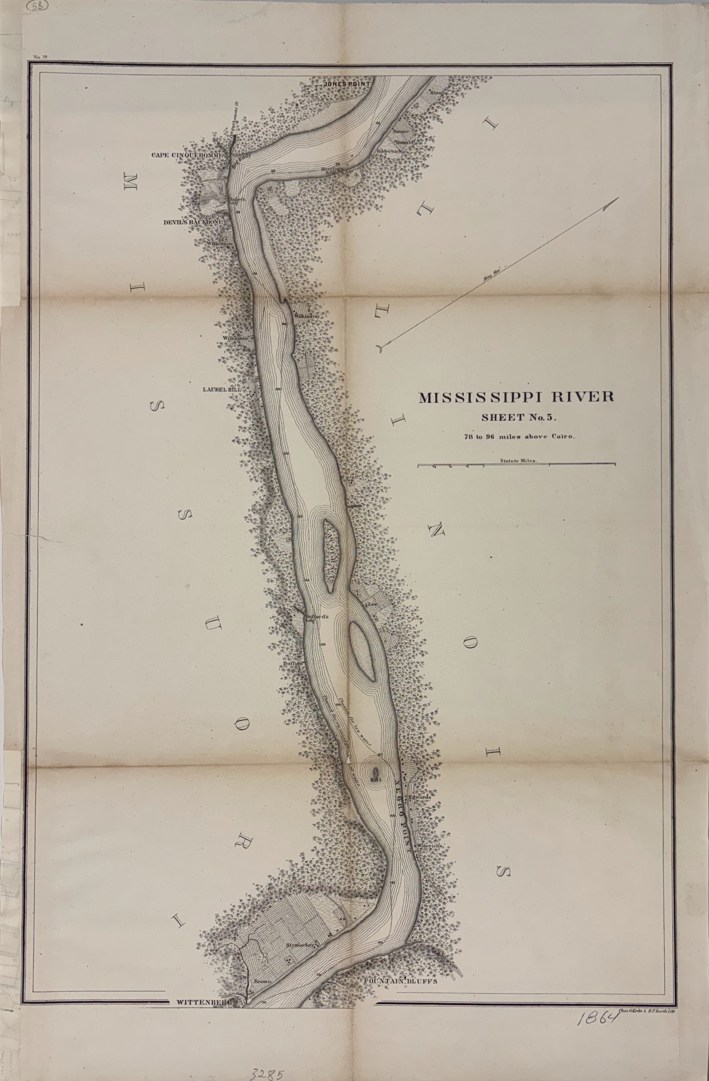 Mississippi River - Sheet No. 2 (25 to 41 miles above Cairo)