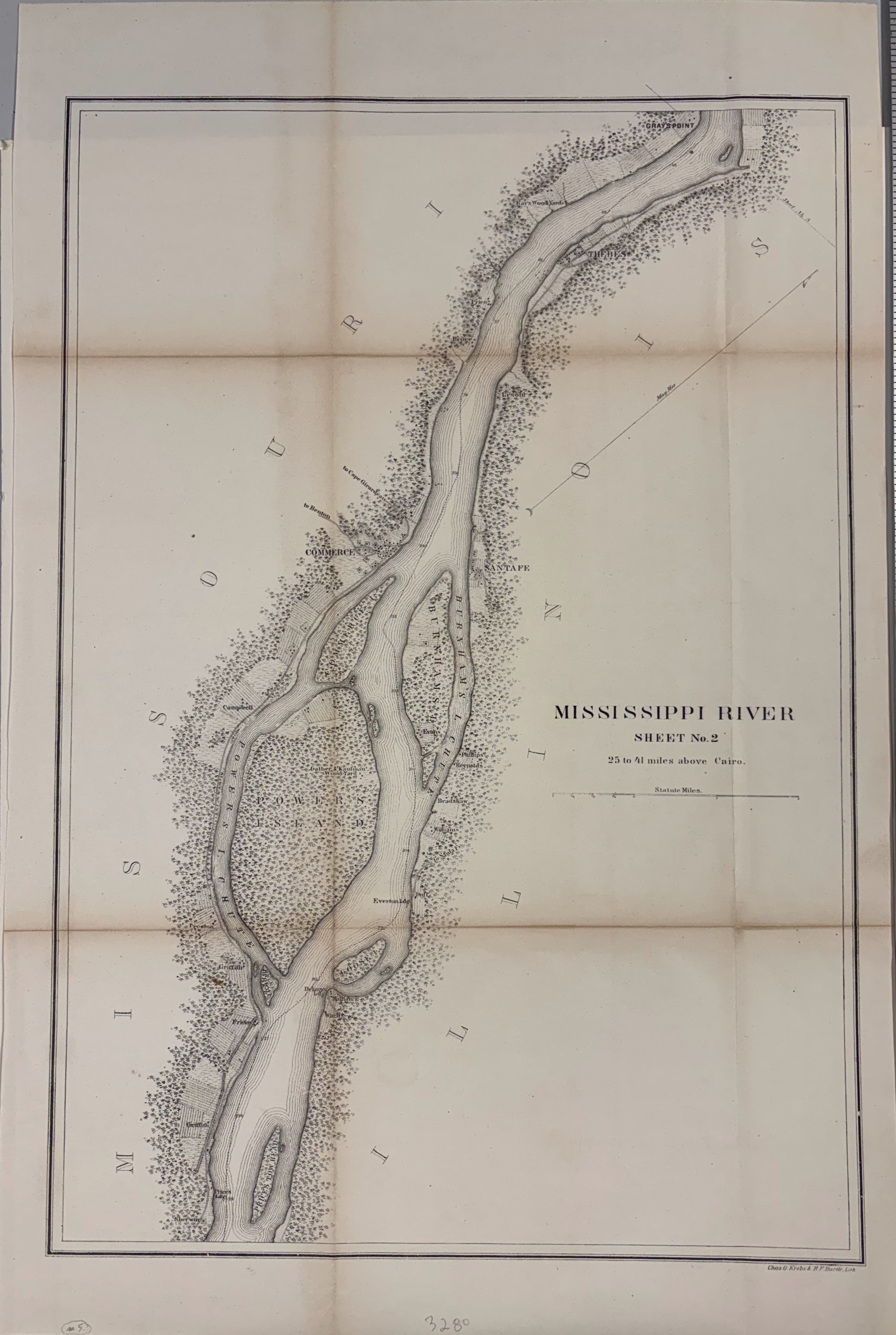 Mississippi River - Sheet No. 5 (78 to 96 miles above Cairo)