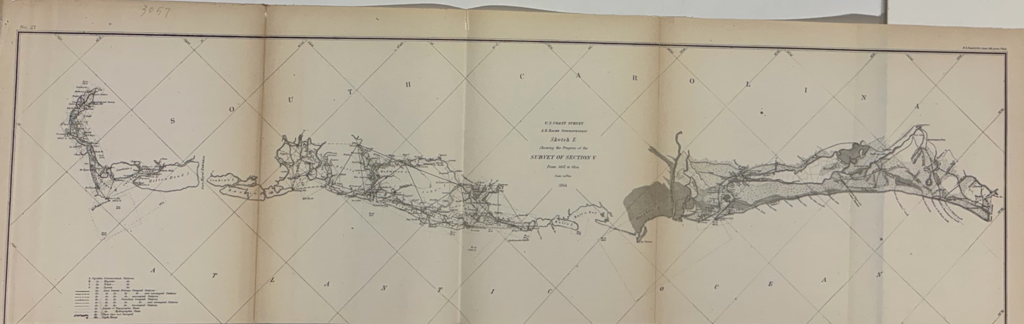 Sketch E Showing the Progress of the Survey of Section V from 1847 to 1854