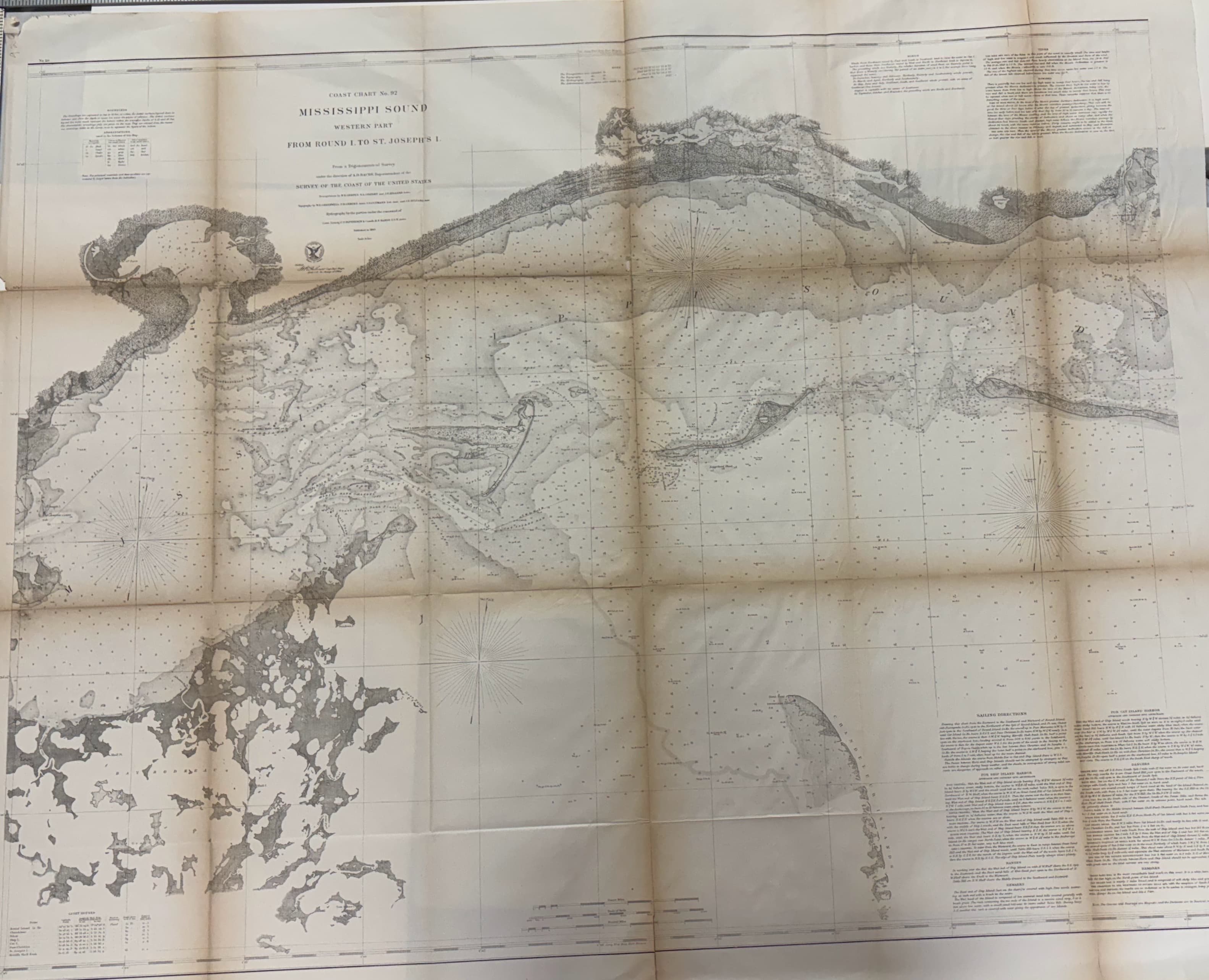 Coast Chart No. 92: Mississippi Sound (Western Part)