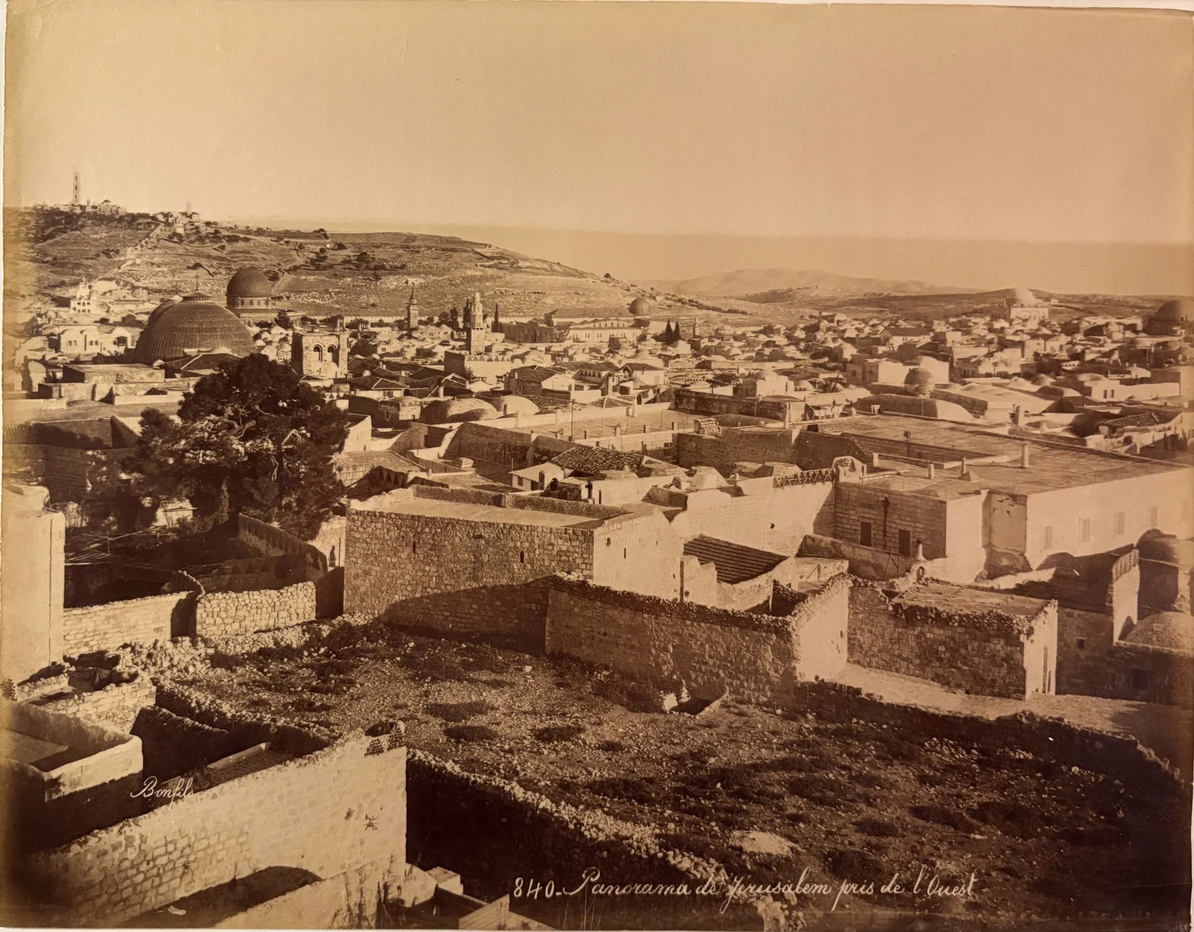 840. Panorama de Jérusalem pris de l'Ouest