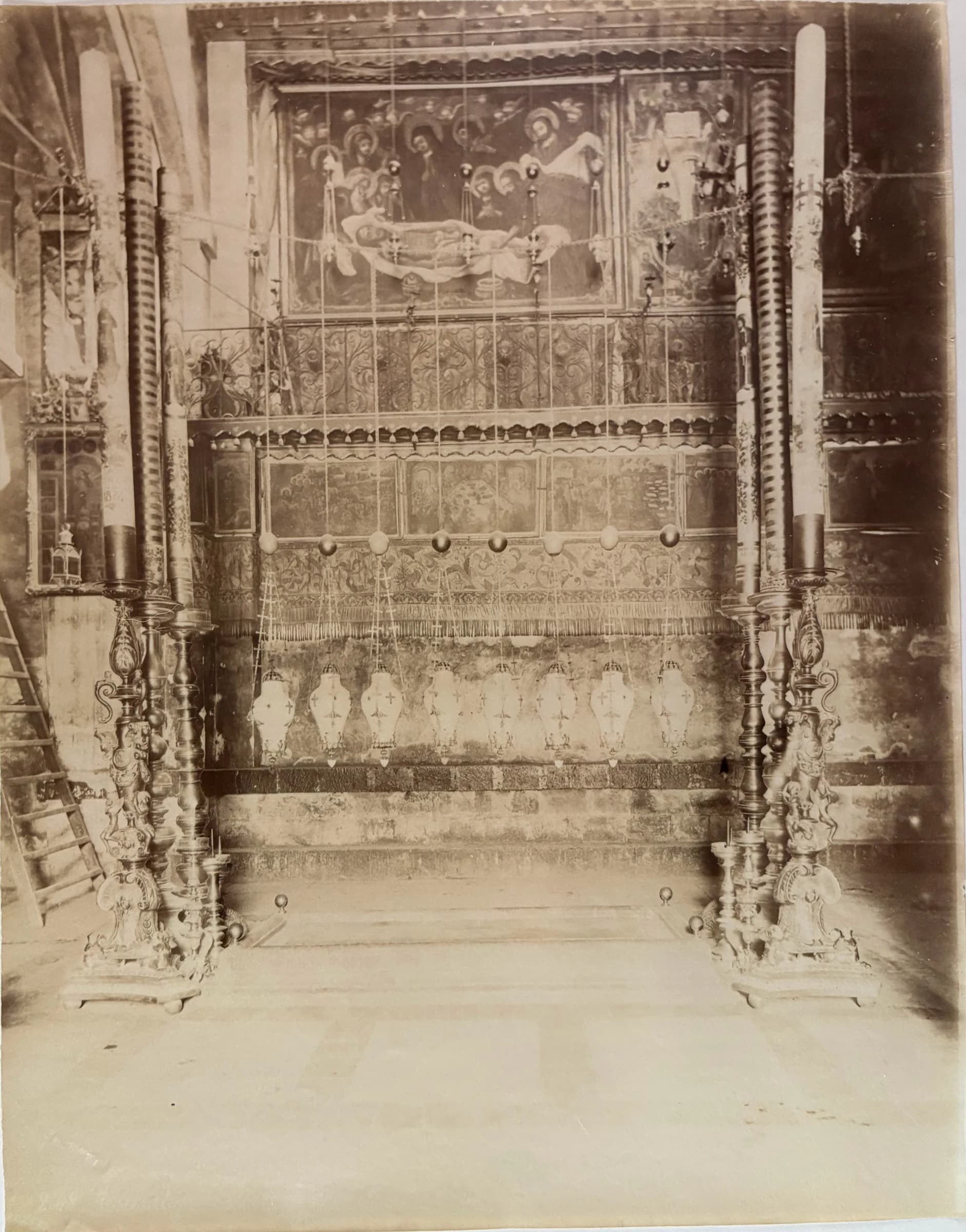 The Stone of Anointing, Church of the Holy Sepulchre, Jerusalem (La Pierre de l'Onction)