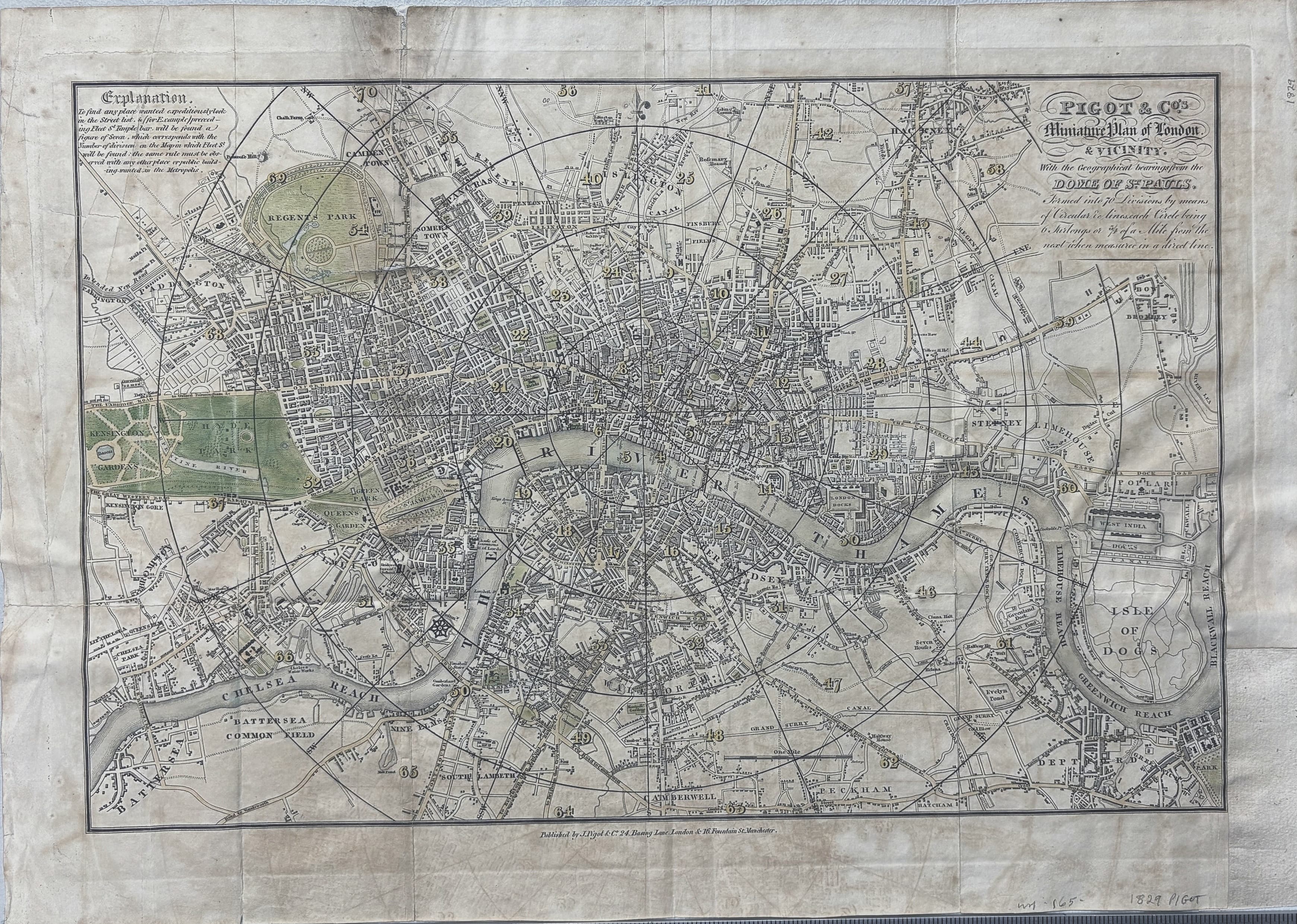 PIGOT & CO'S Miniature Plan of LONDON & VICINITY