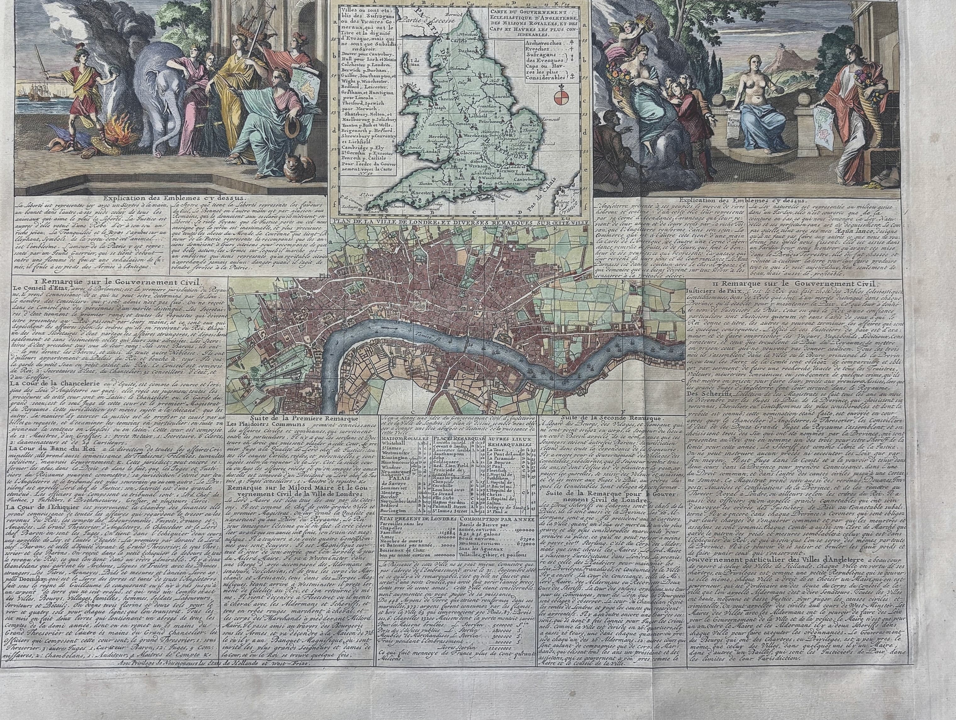 NOUVELLE CARTE DU GOUVERNEMENT CIVIL D'ANGLETERRE ET DE CELUY DE LA VILLE DE LONDRES