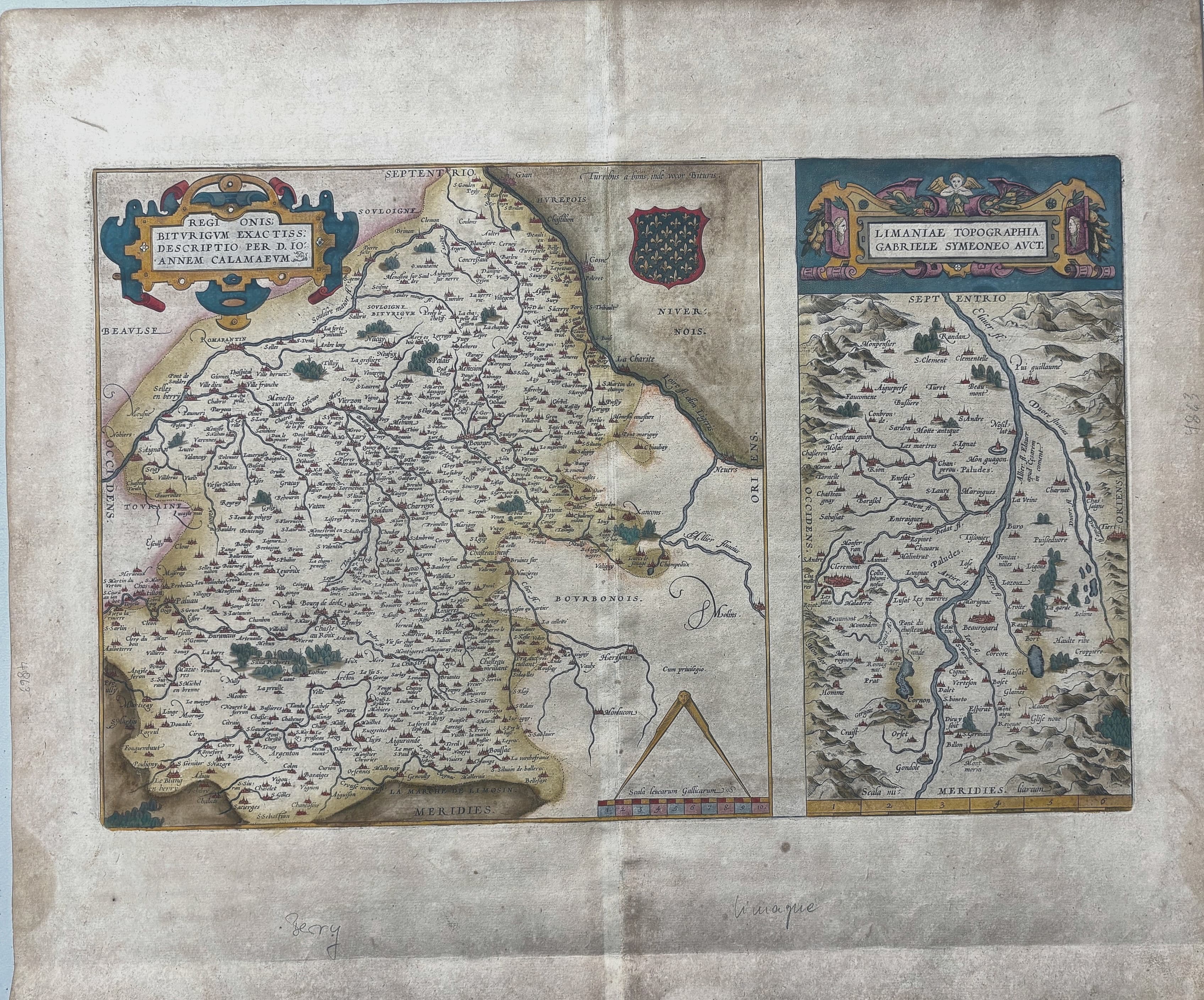Regionis Biturigum Exactiss: Descriptio / Limaniae Topographia