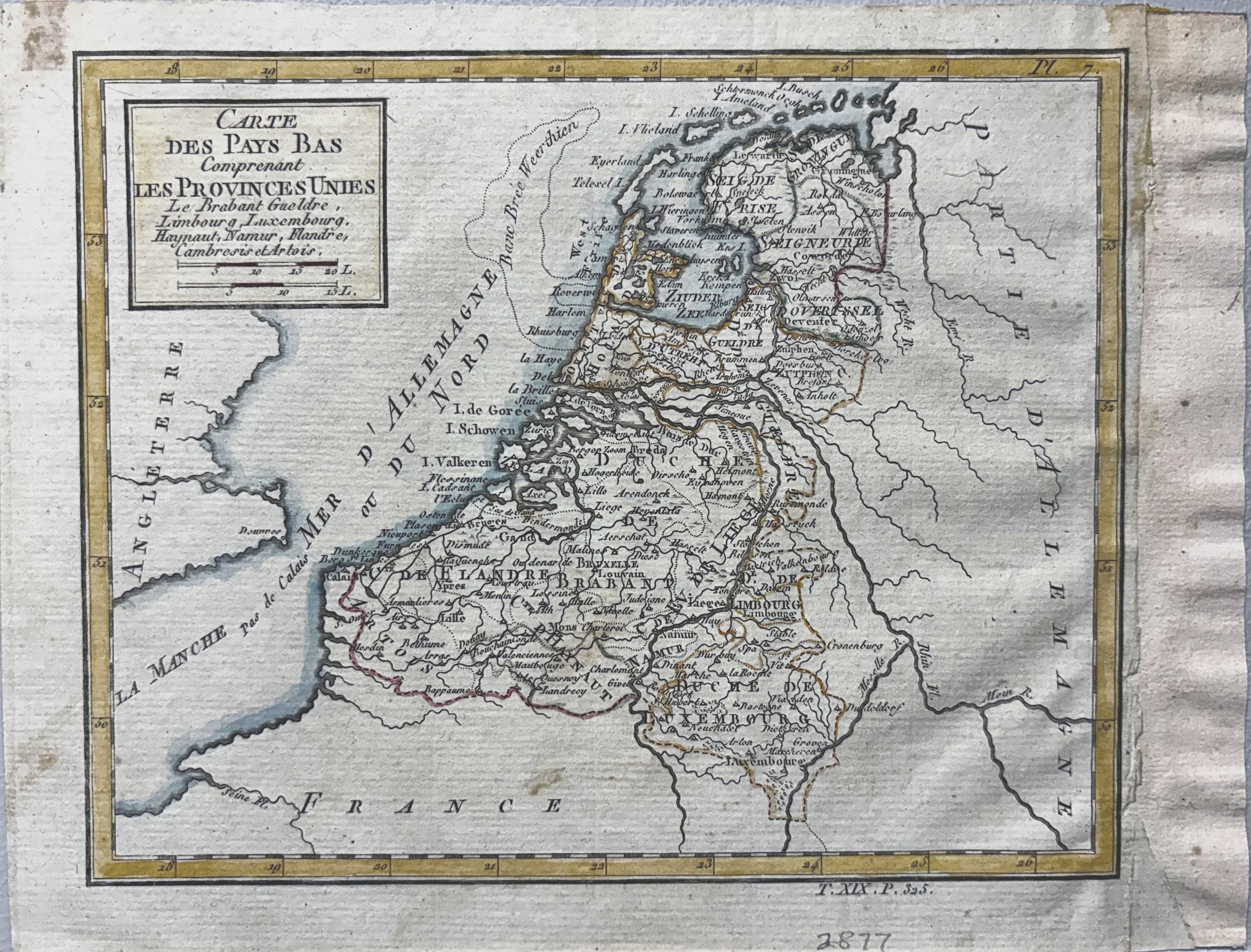Carte des Pays Bas Comprenant les Provinces Unies
