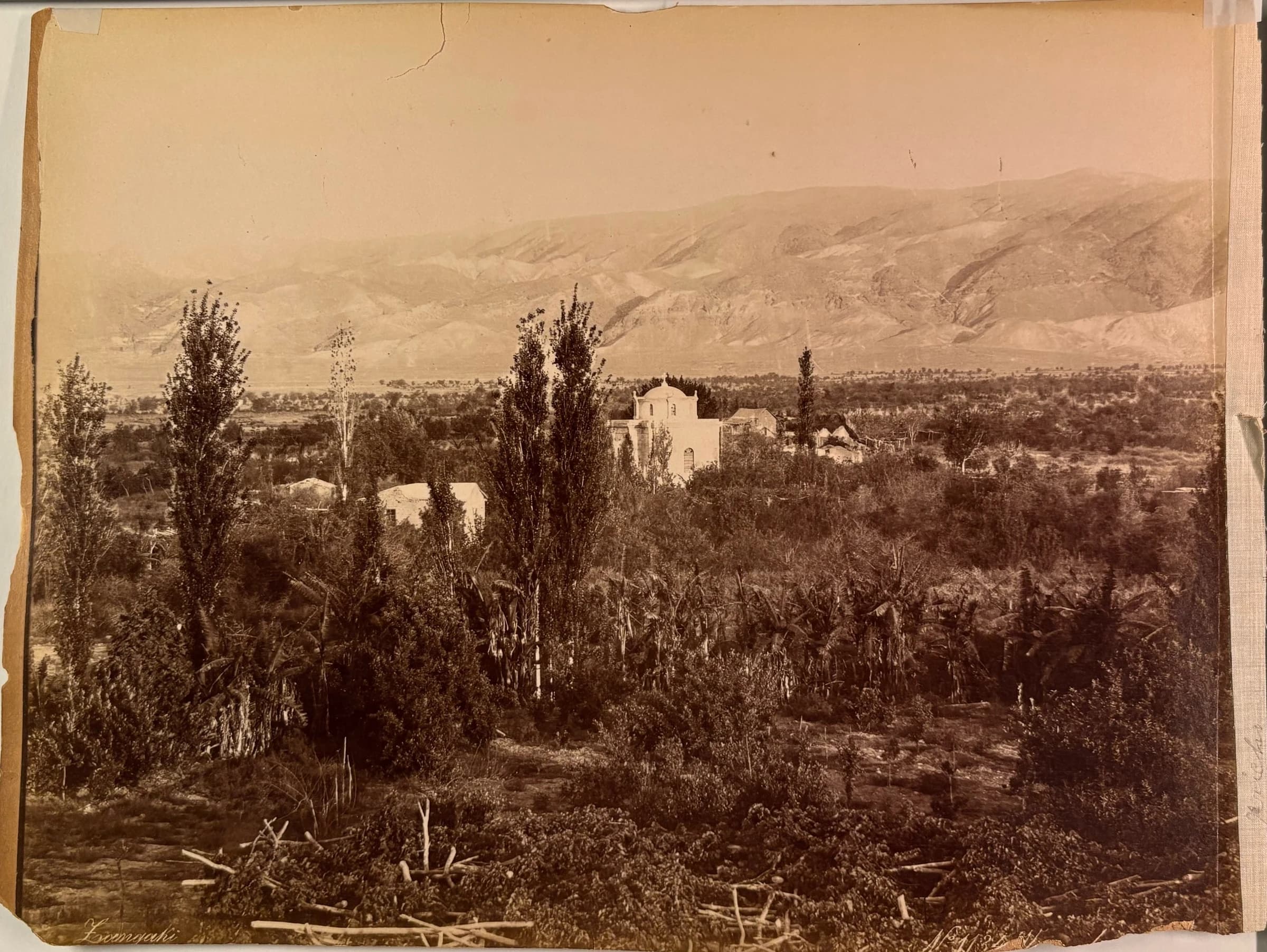Landscape View of Jericho and Moab Mountains