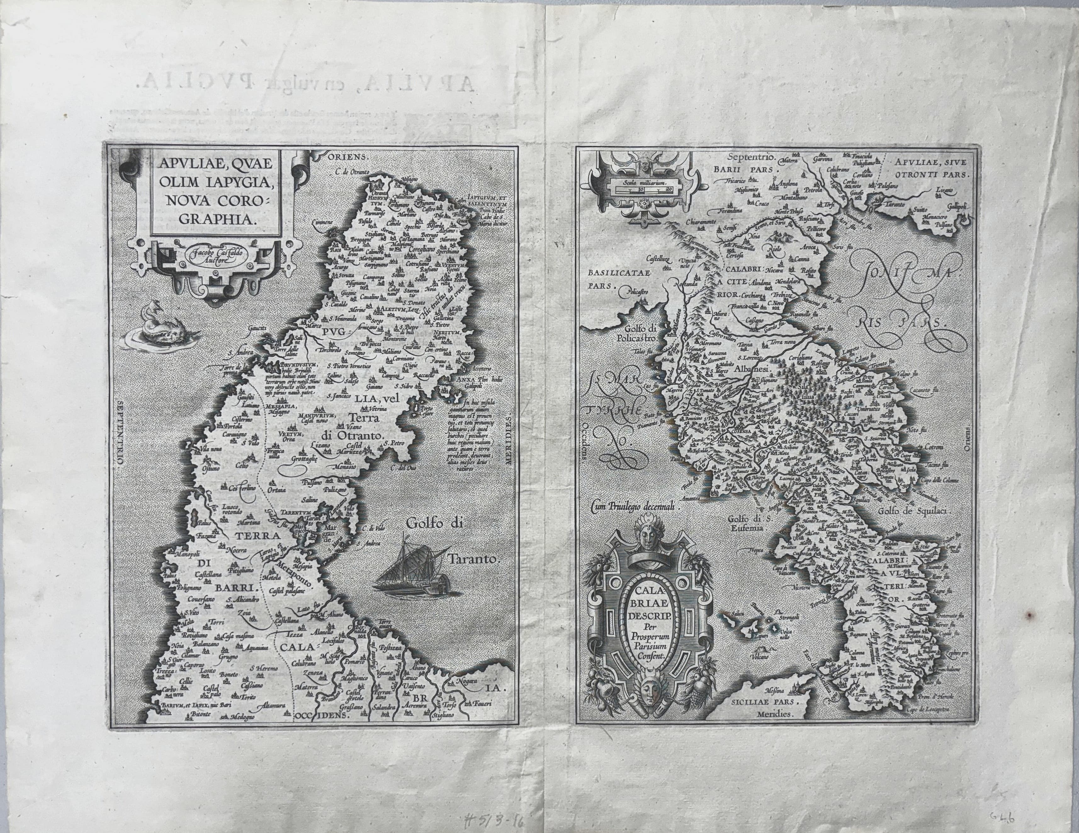 Apuliae, quae olim Iapygia, nova corographia / Calabriae Descrip.