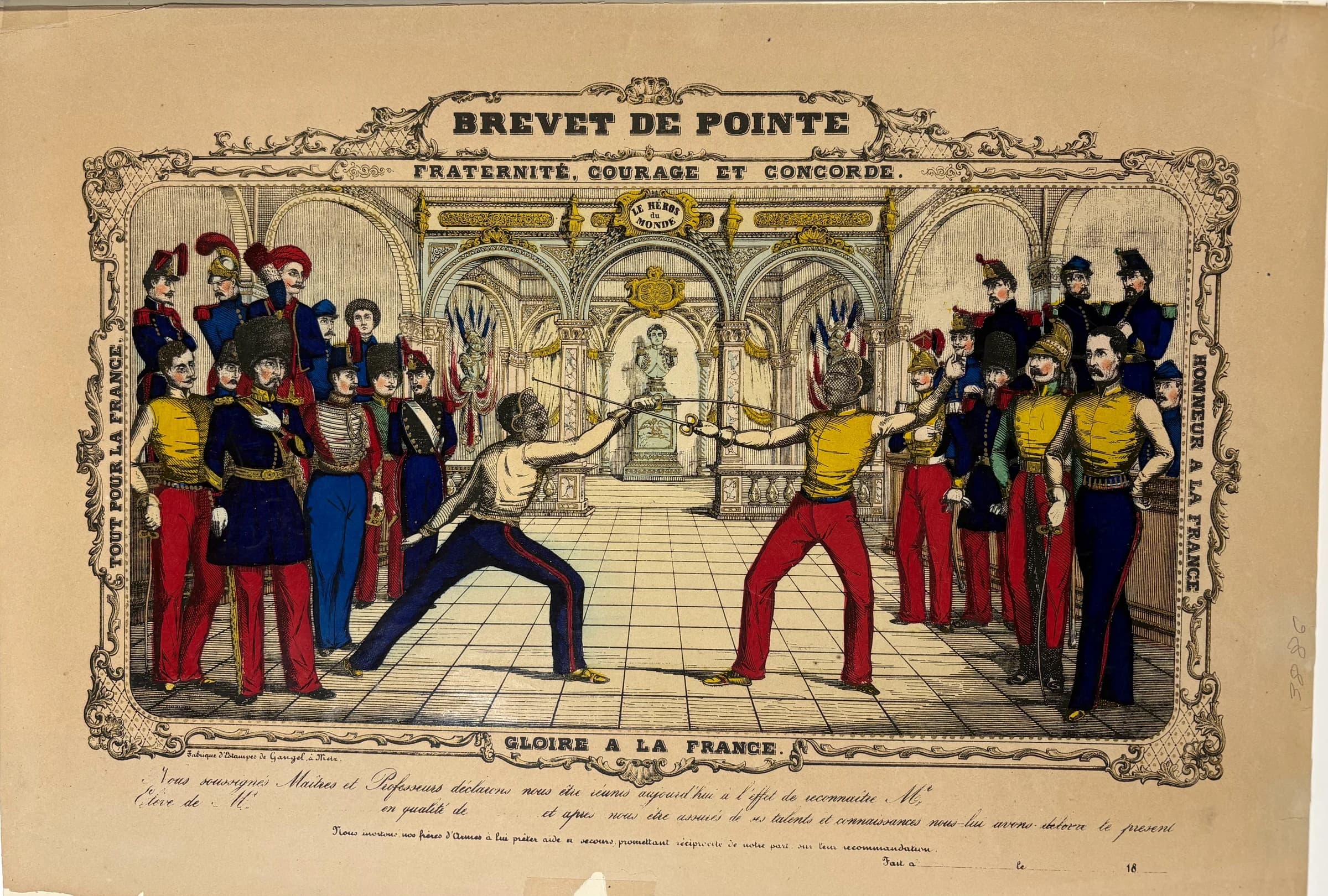 Brevet de Pointe: Fraternité, Courage et Concorde