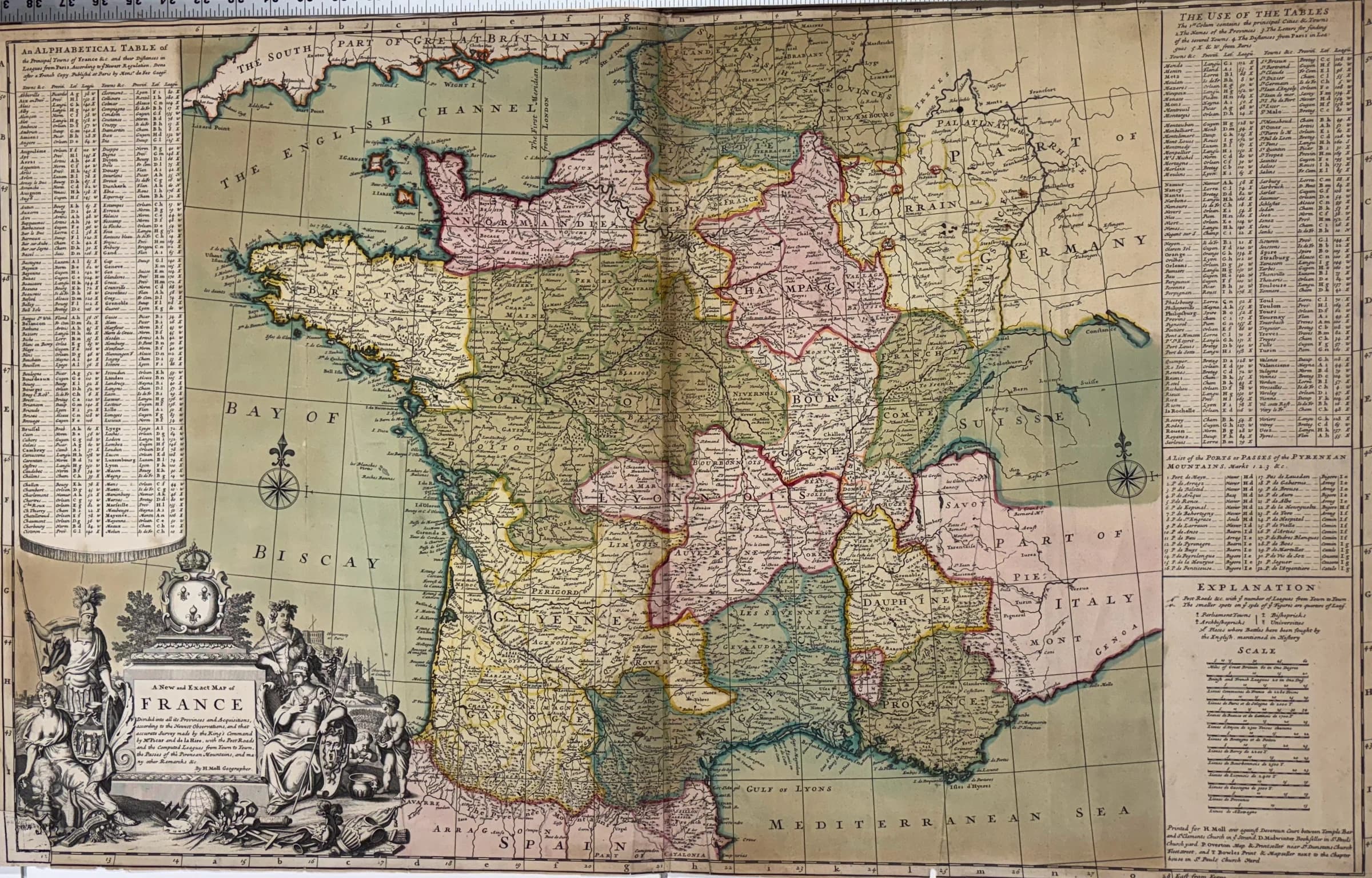 A New and Exact Map of France Divided into all its Provinces and Acquisitions