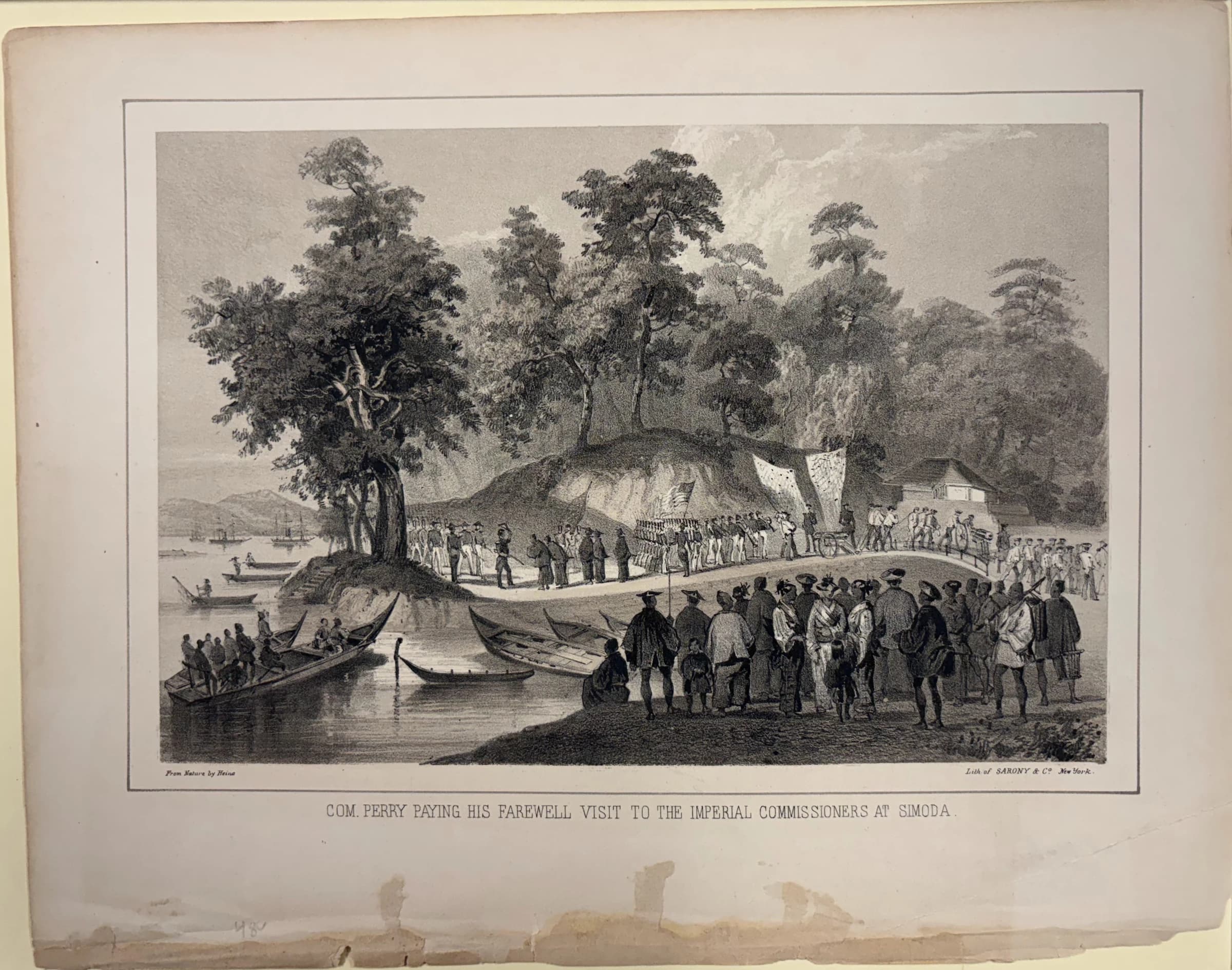 Com. Perry Paying His Farewell Visit to the Imperial Commissioners at Simoda