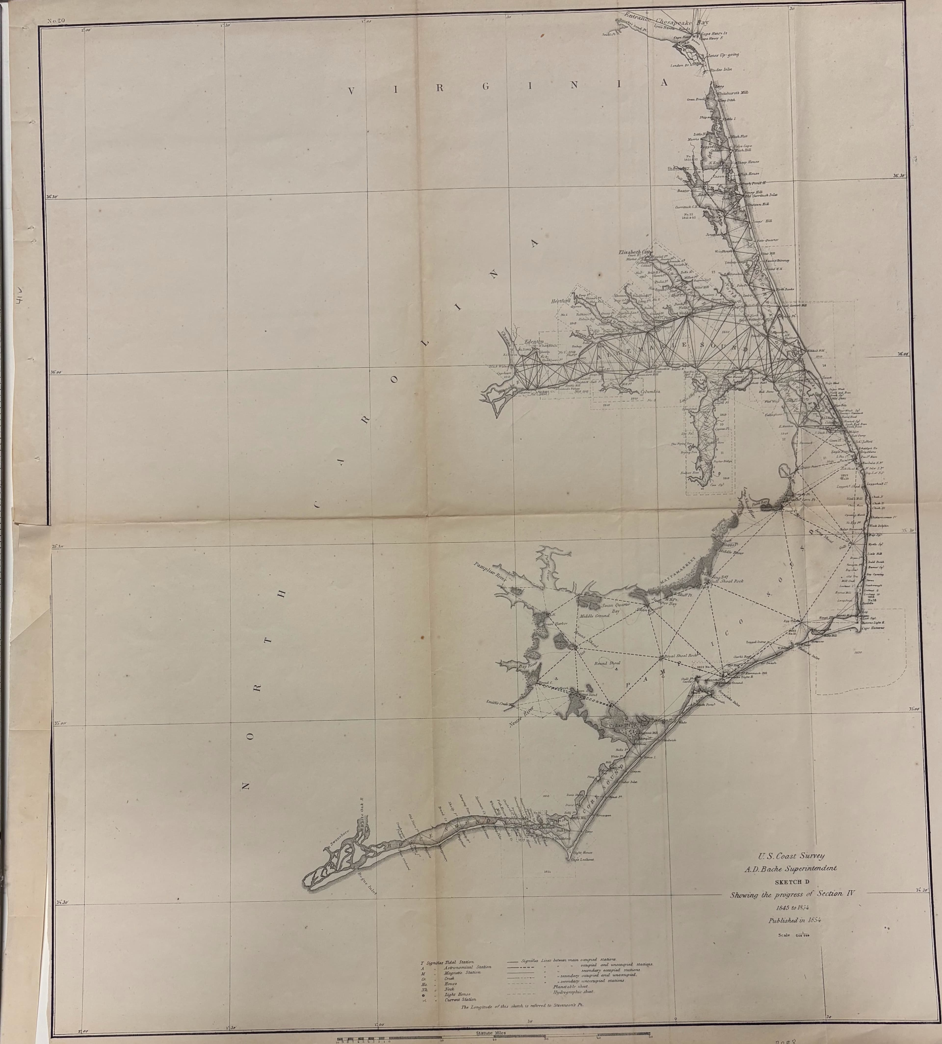 Sketch D, Showing the progress of Section IV from 1845 to 1854