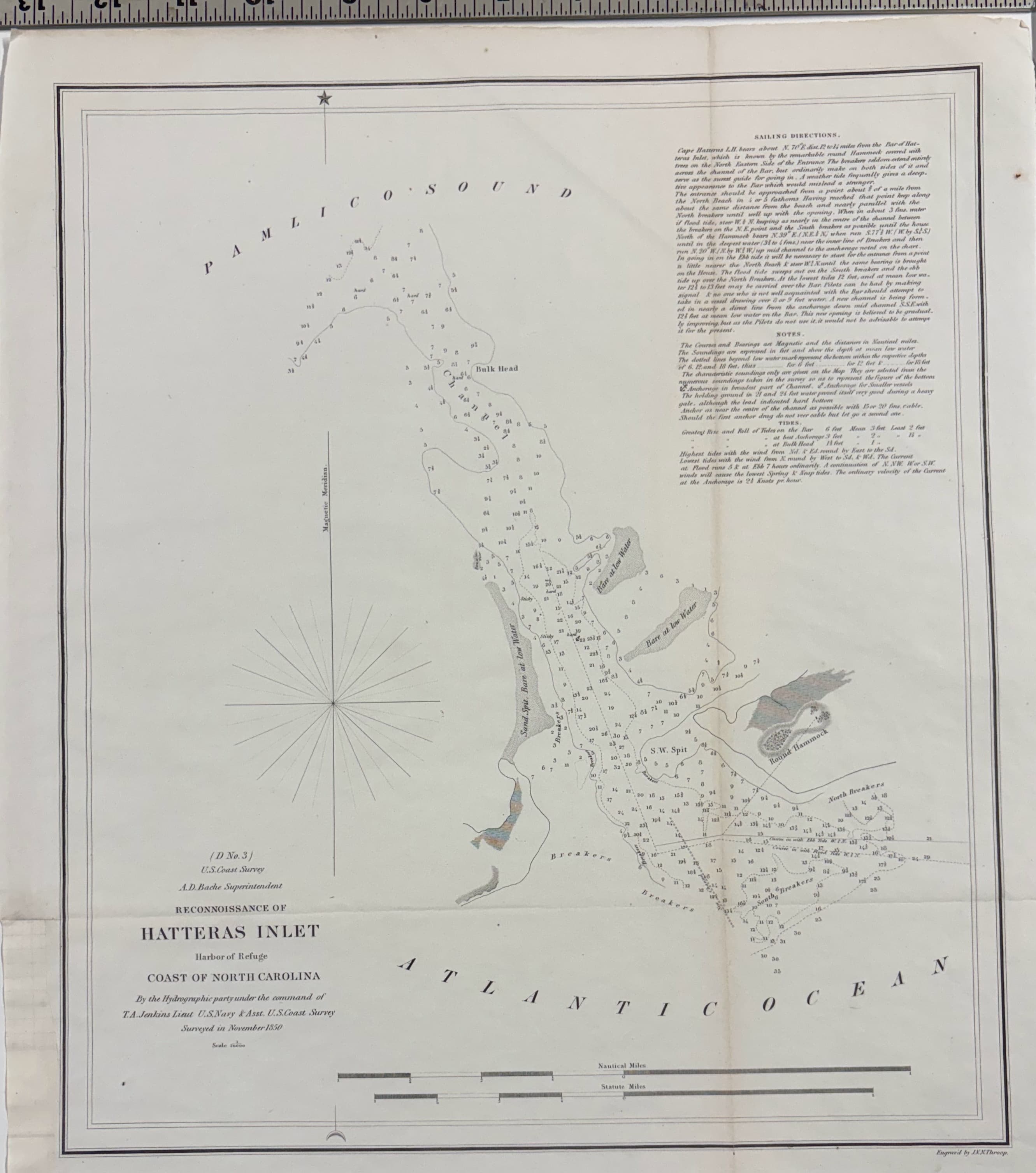 Reconnoissance of Hatteras Inlet, Harbor of Refuge, Coast of North Carolina (D No. 3)