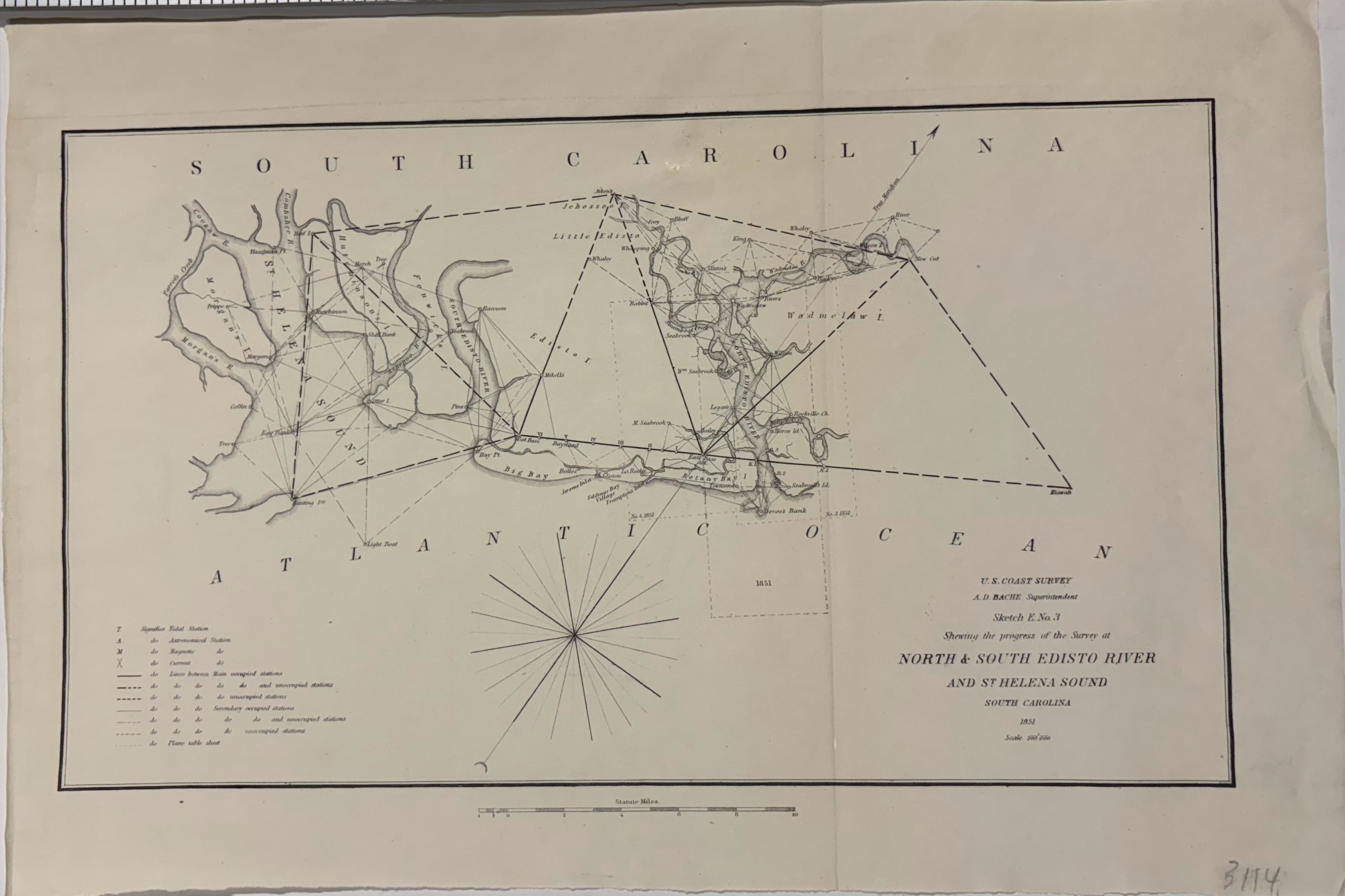 Sketch E No. 3: Showing the progress of the Survey at North & South Edisto River and St. Helena Sound, South Carolina