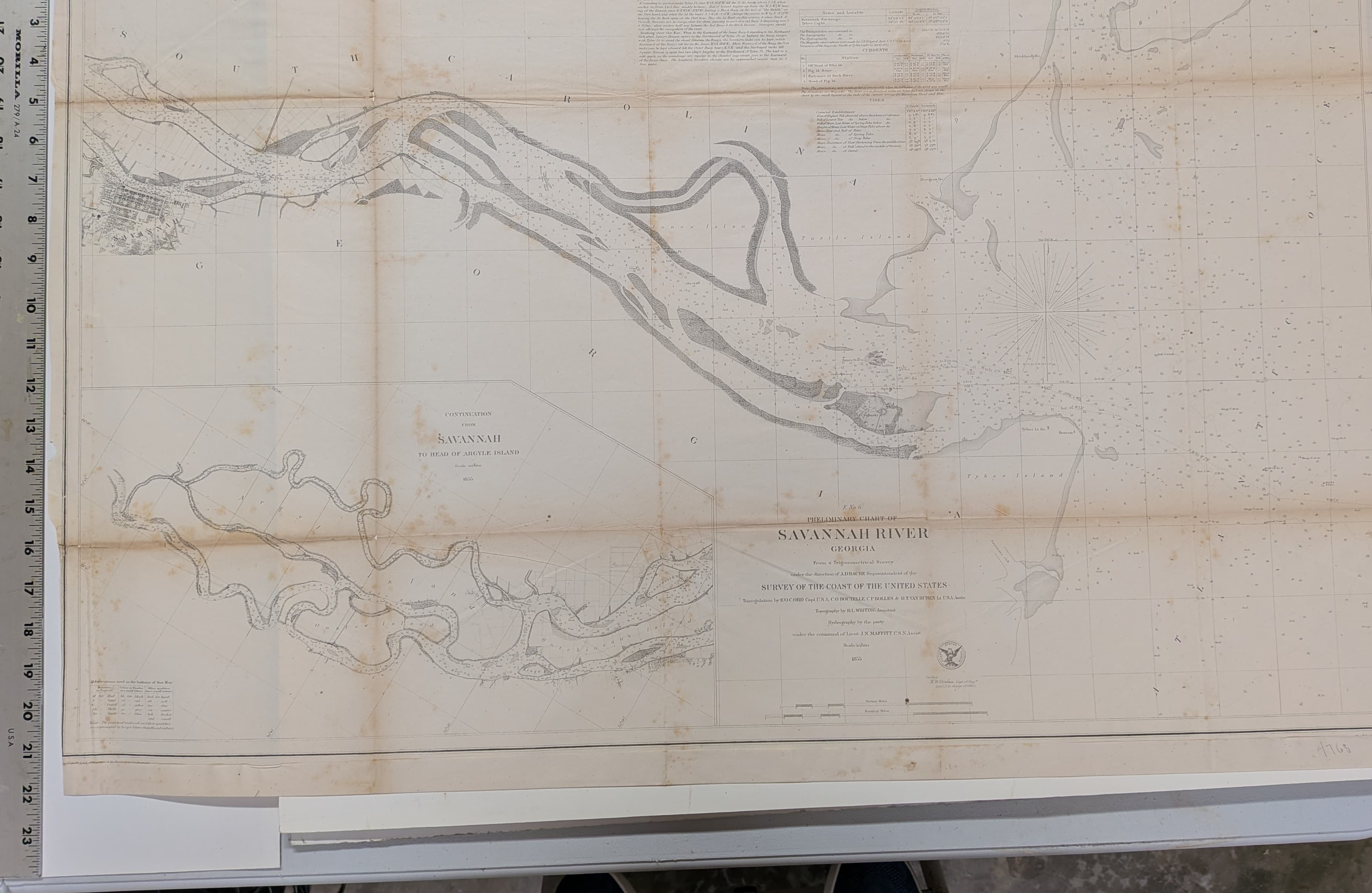 Preliminary Chart of Savannah River, Georgia (Horizontal View)