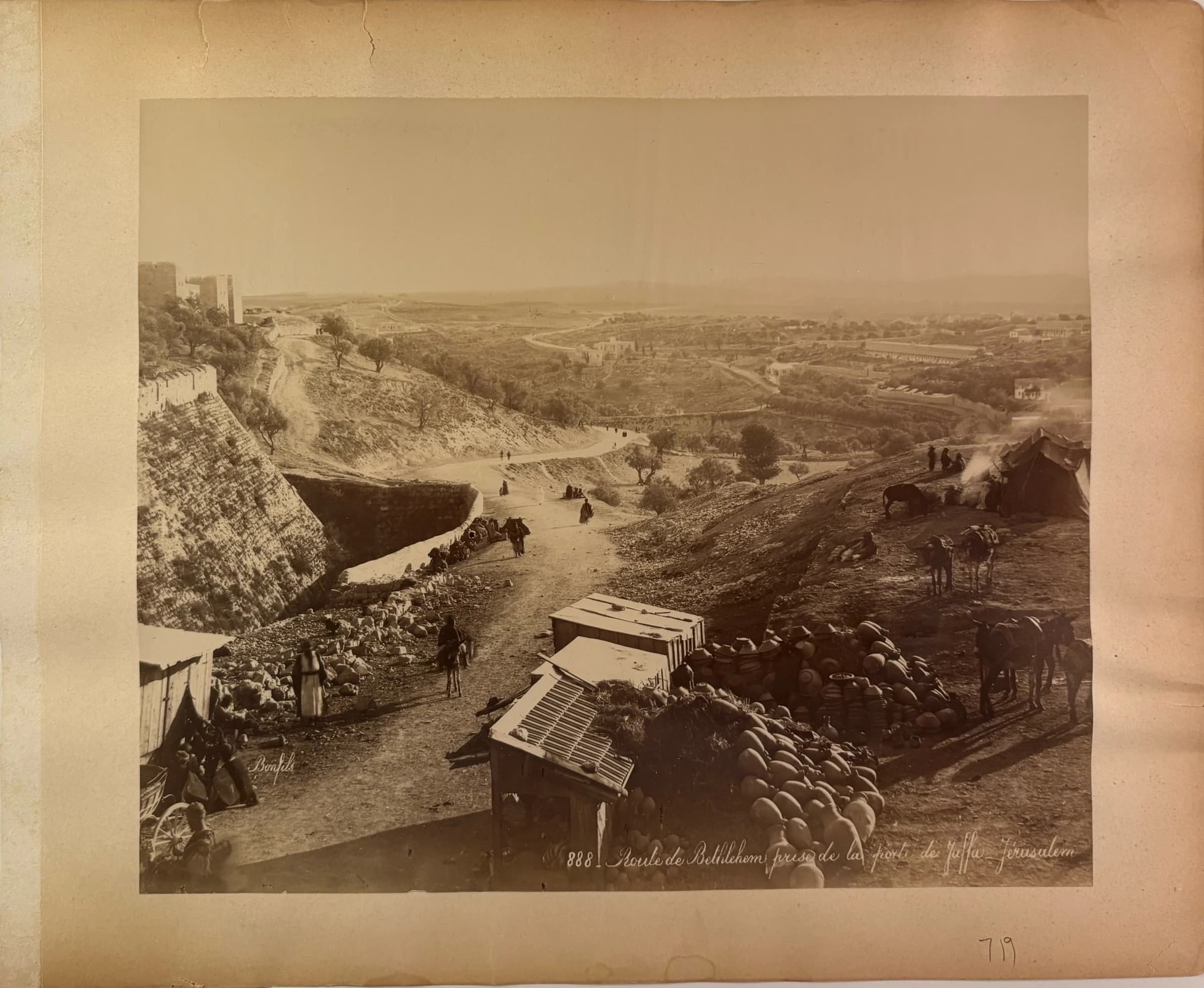 Route de Bethléem, prise de la porte de Jaffa, Jérusalem (No. 888)