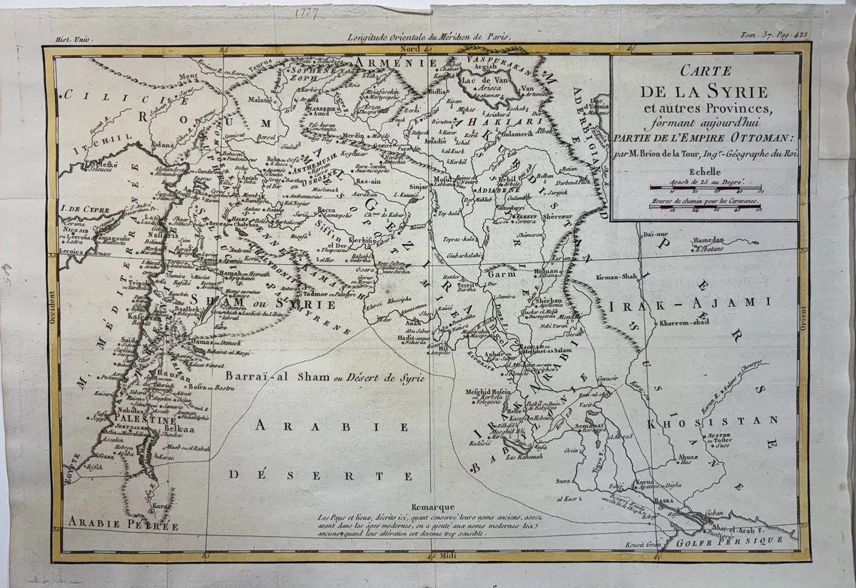 Carte de la Syrie et autres Provinces, formant aujourd'hui partie de l'Empire Ottoman